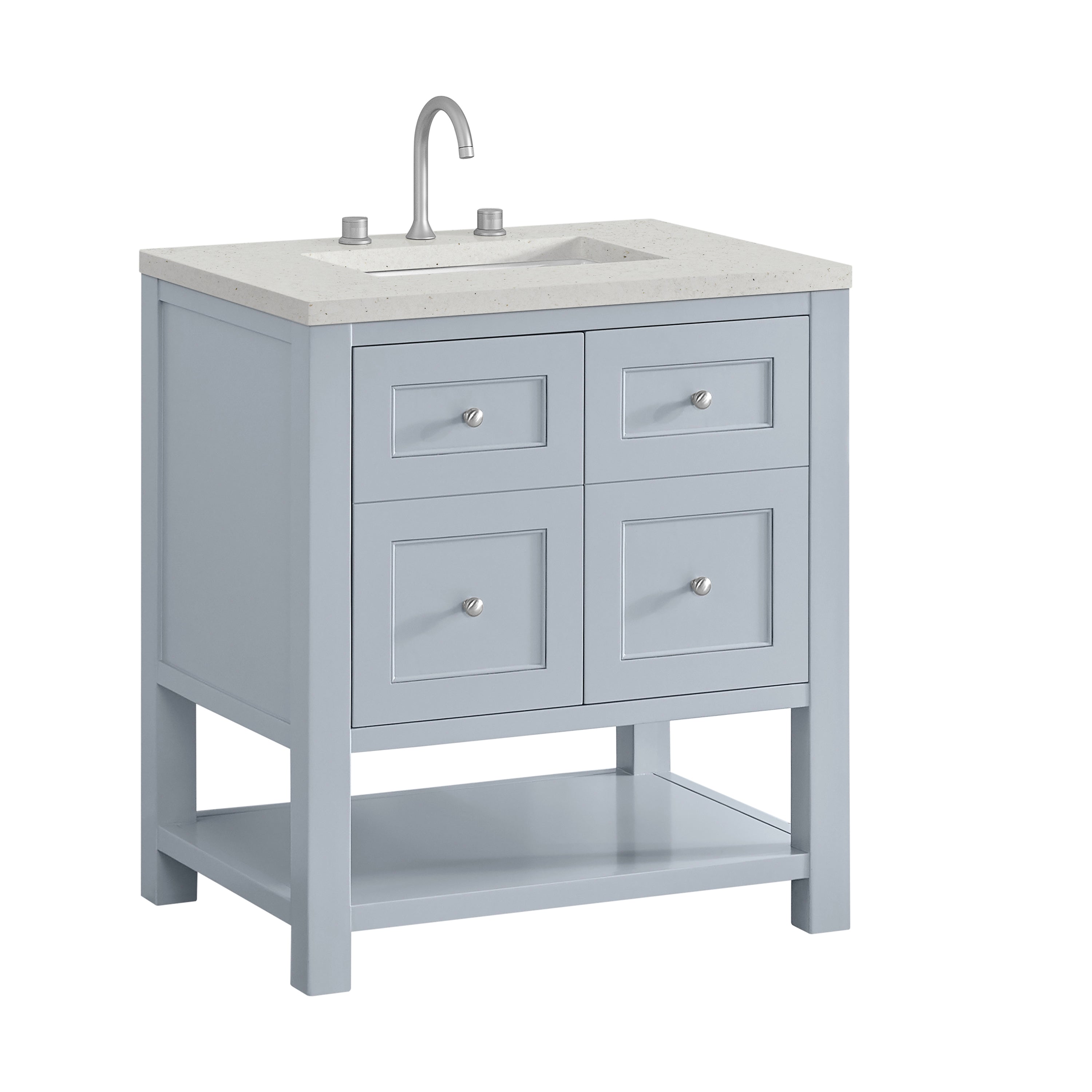 James Martin Breckenridge 30" Single in Serenity Blue with 3cm Countertop