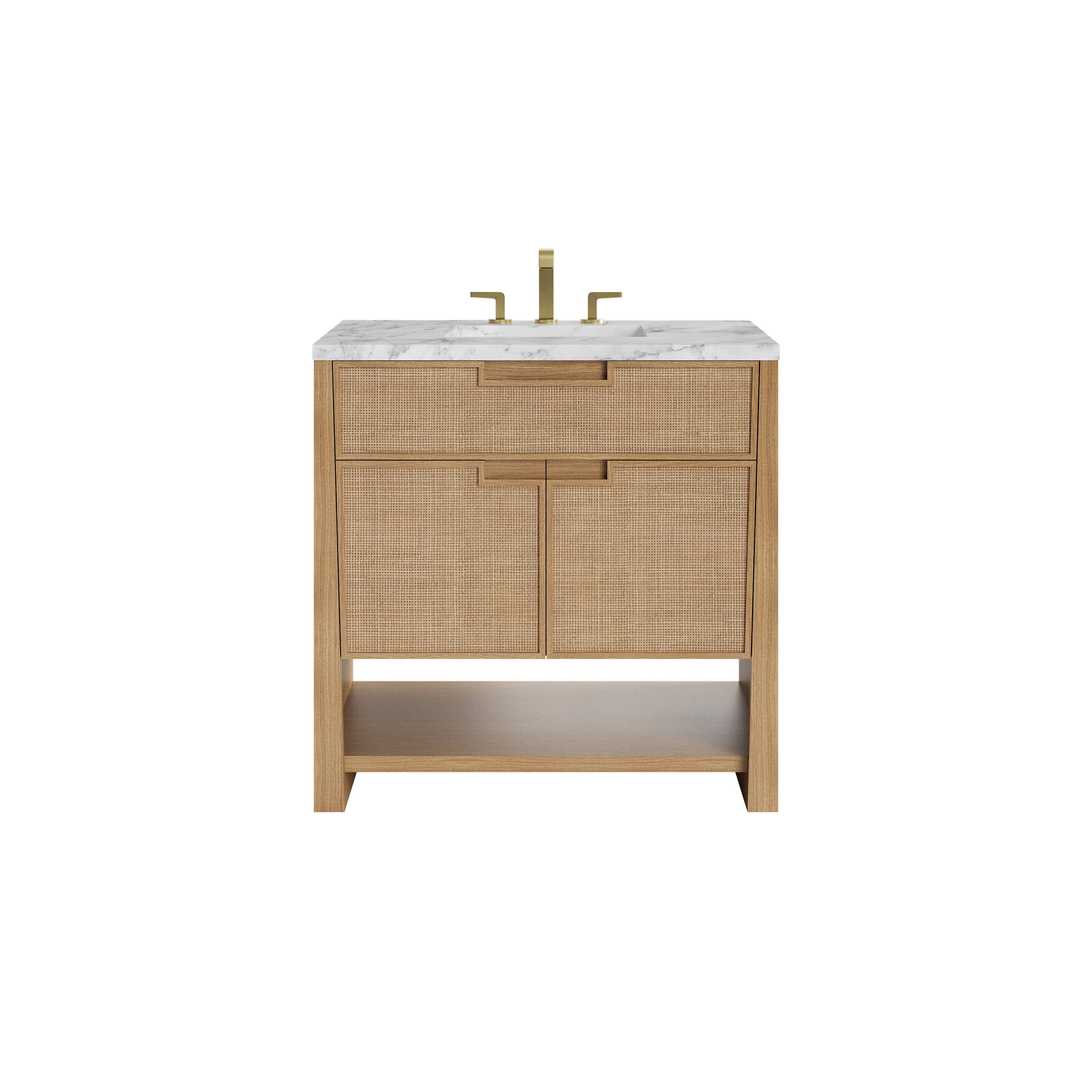James Martin Solene 36" Single Vanity in Seaside Oak with 3cm Countertop