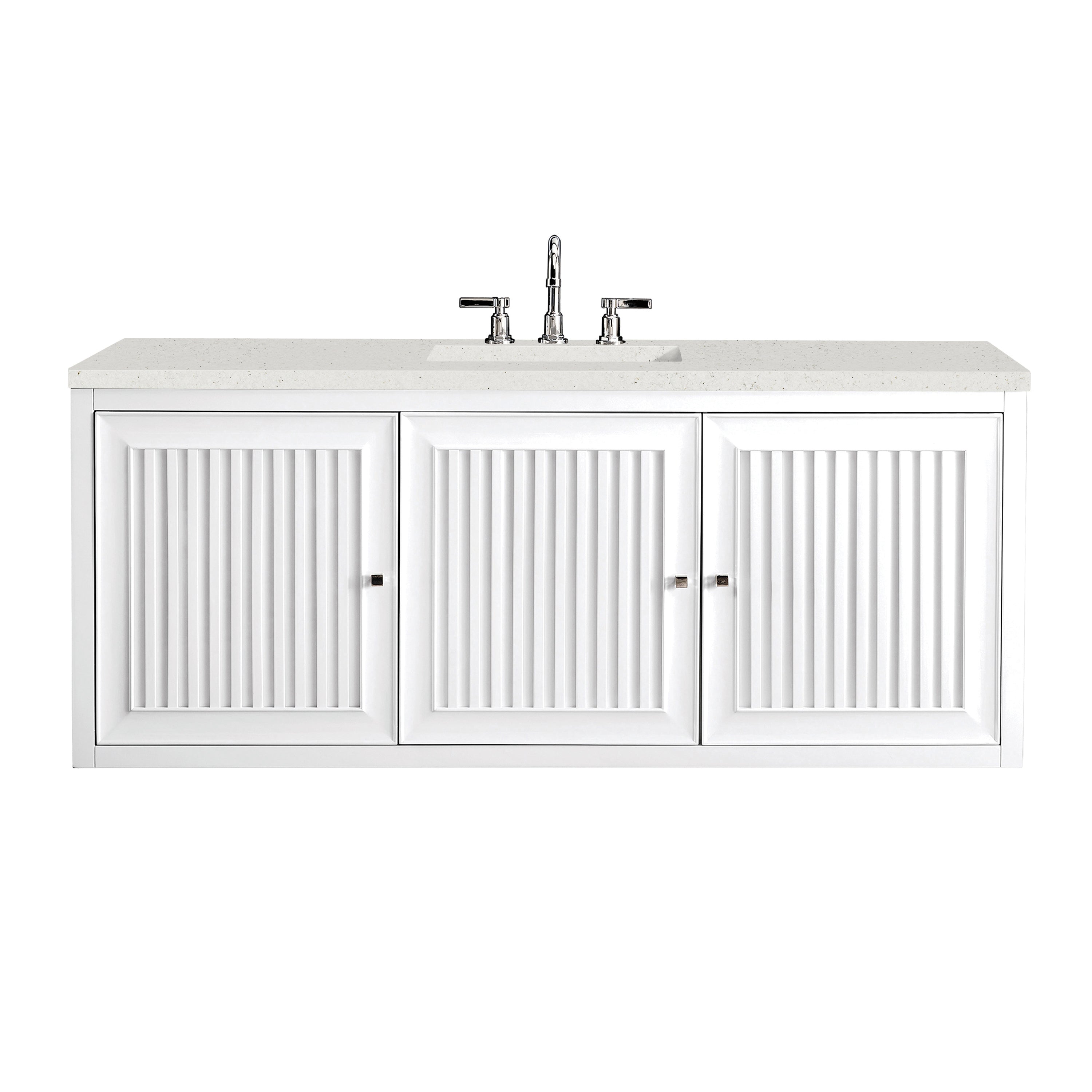 James Martin Athens 60" Single Vanity in Glossy White with 3cm Countertop
