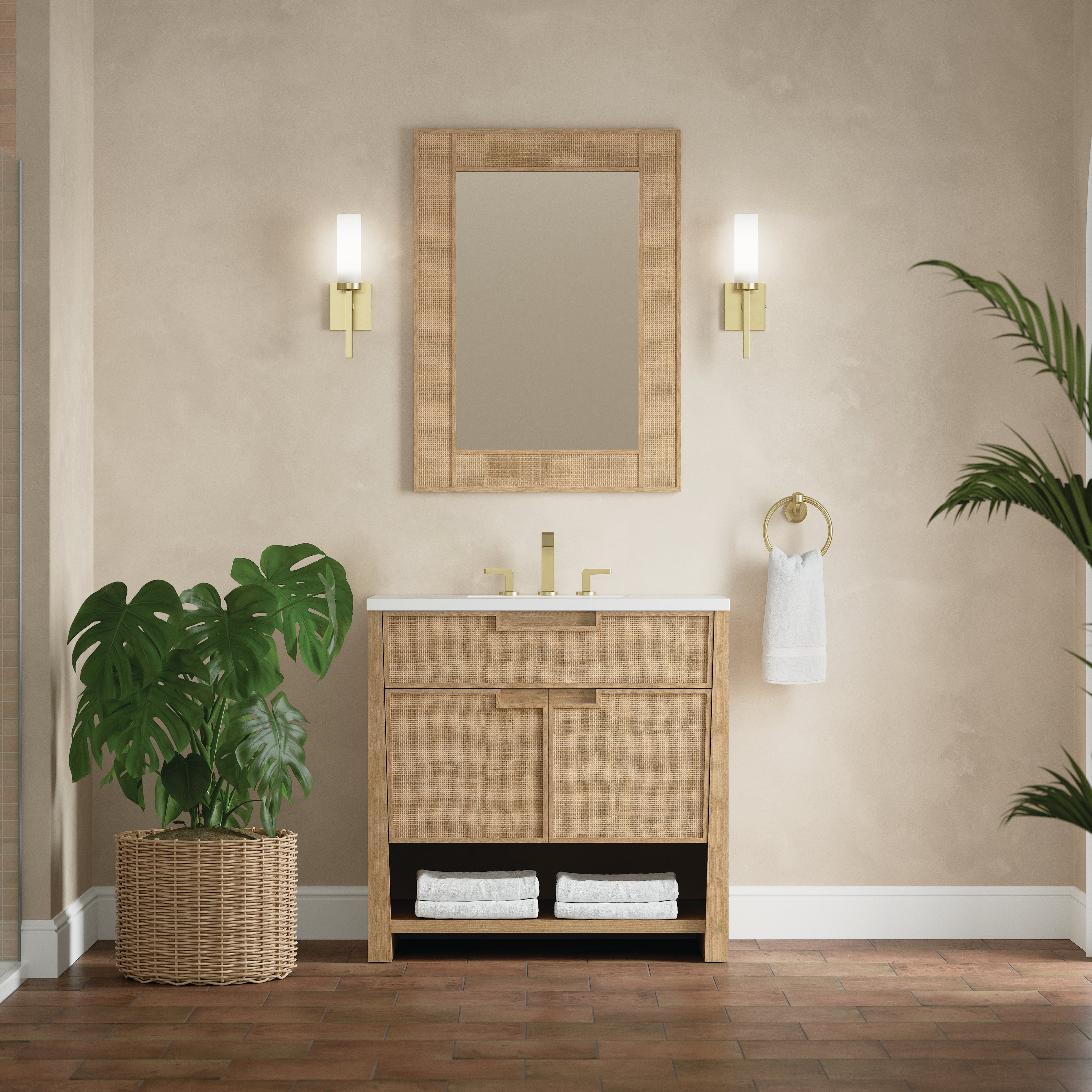 James Martin Solene 36" Single Vanity in Seaside Oak with 3cm Countertop