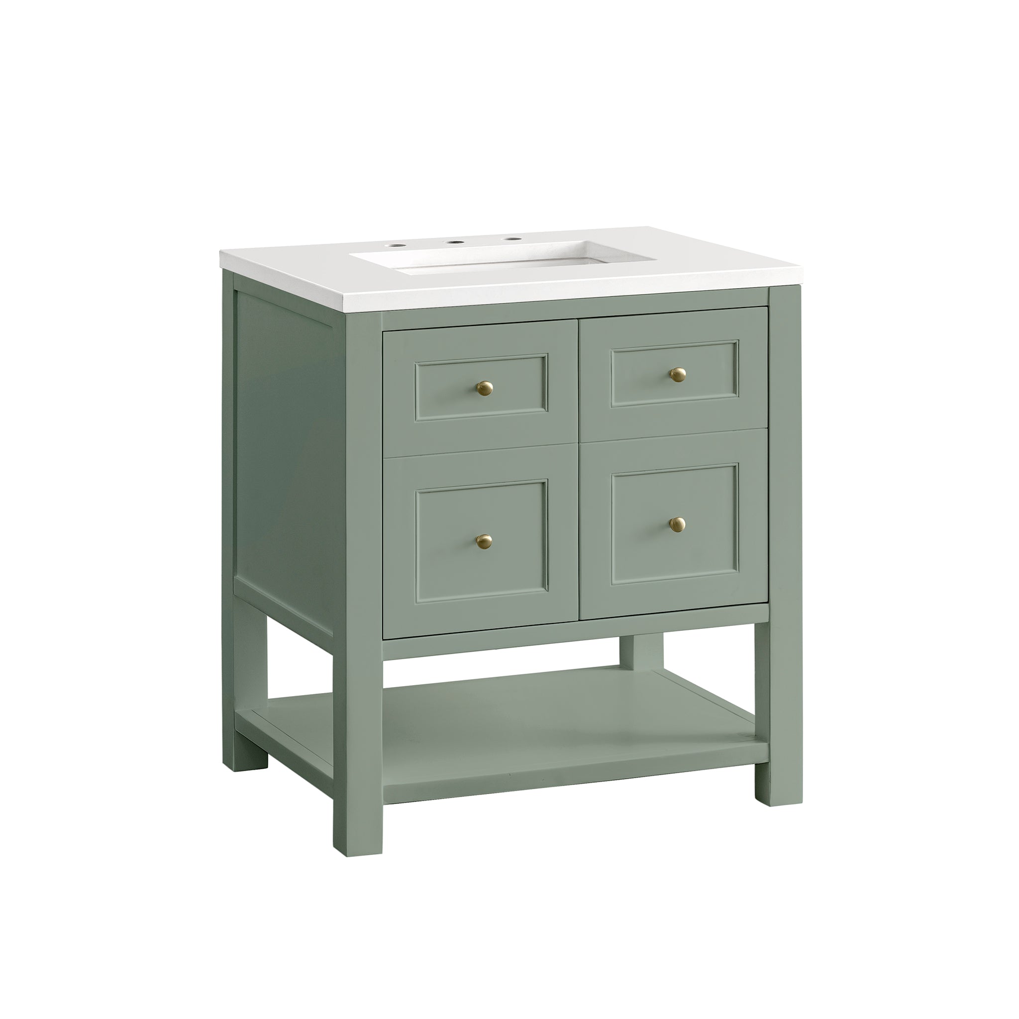 James Martin Breckenridge 30" Single Vanity in Smokey Celadon with 3cm Countertop
