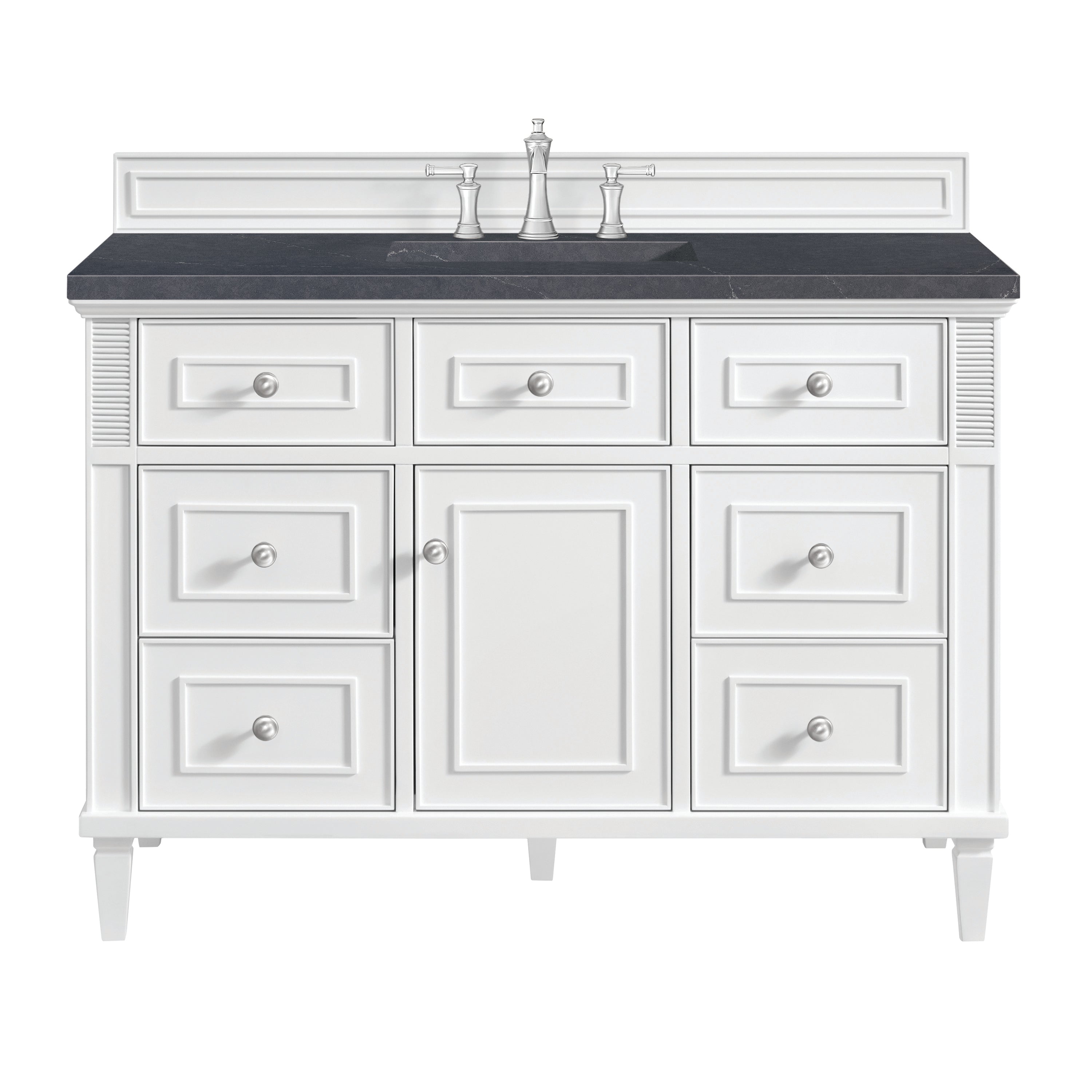 James Martin Lorelai 48" Single Vanity in Bright White with 3cm Countertop
