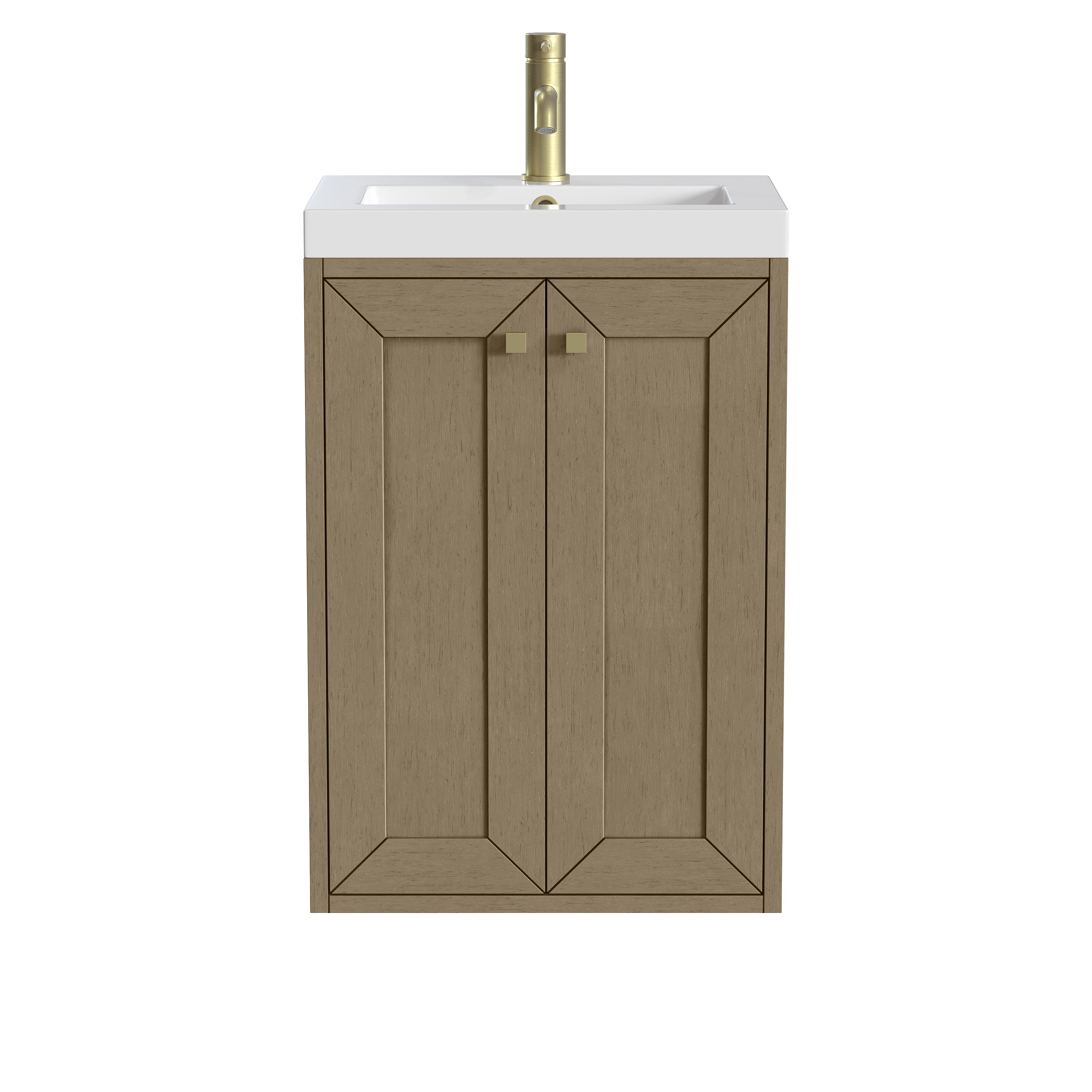 James Martin Chianti 20" Single Vanity in Glossy White with White Glossy Composite Stone Top