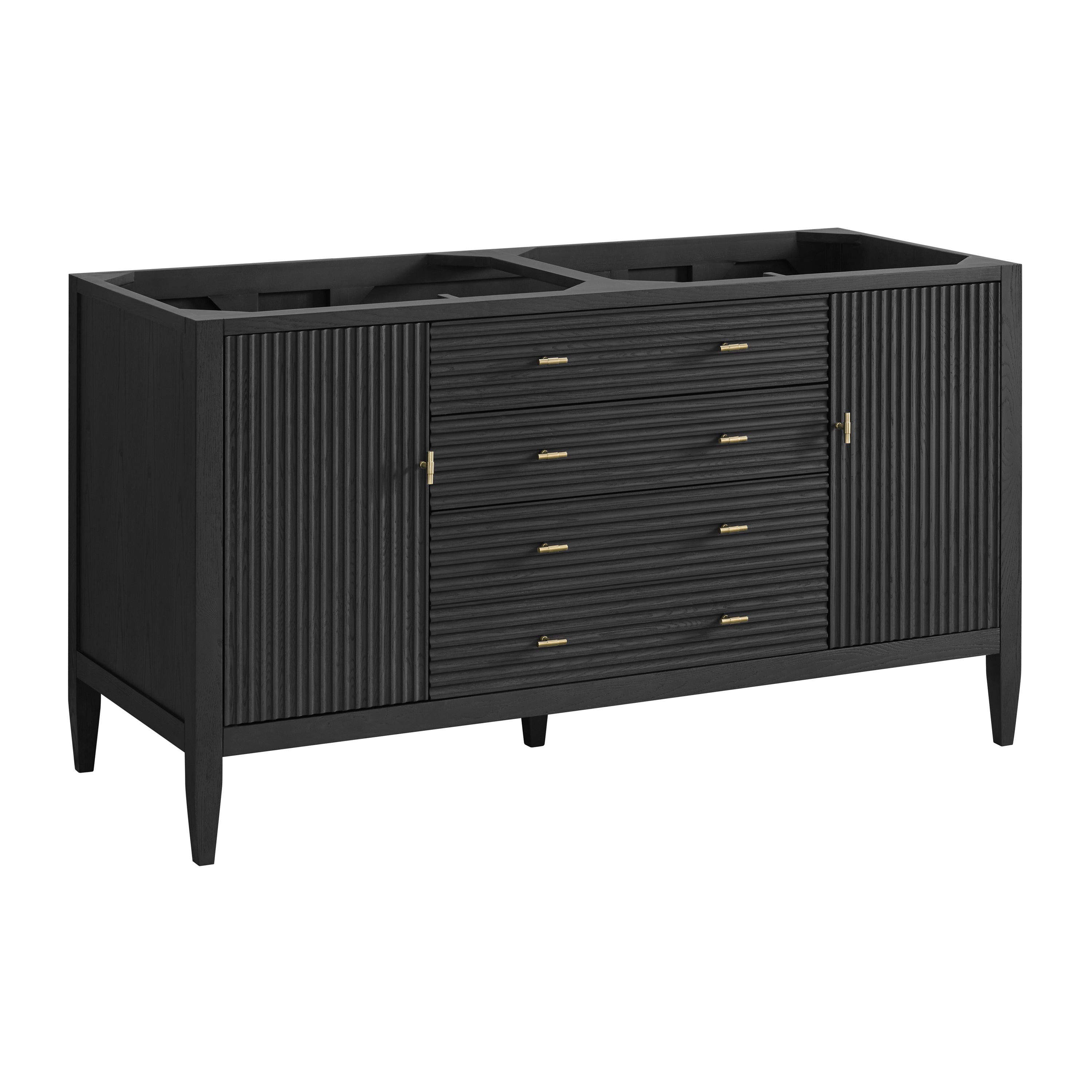 James Martin Myrrin 60" Double Vanity in Carbon Oak with 3cm Countertop