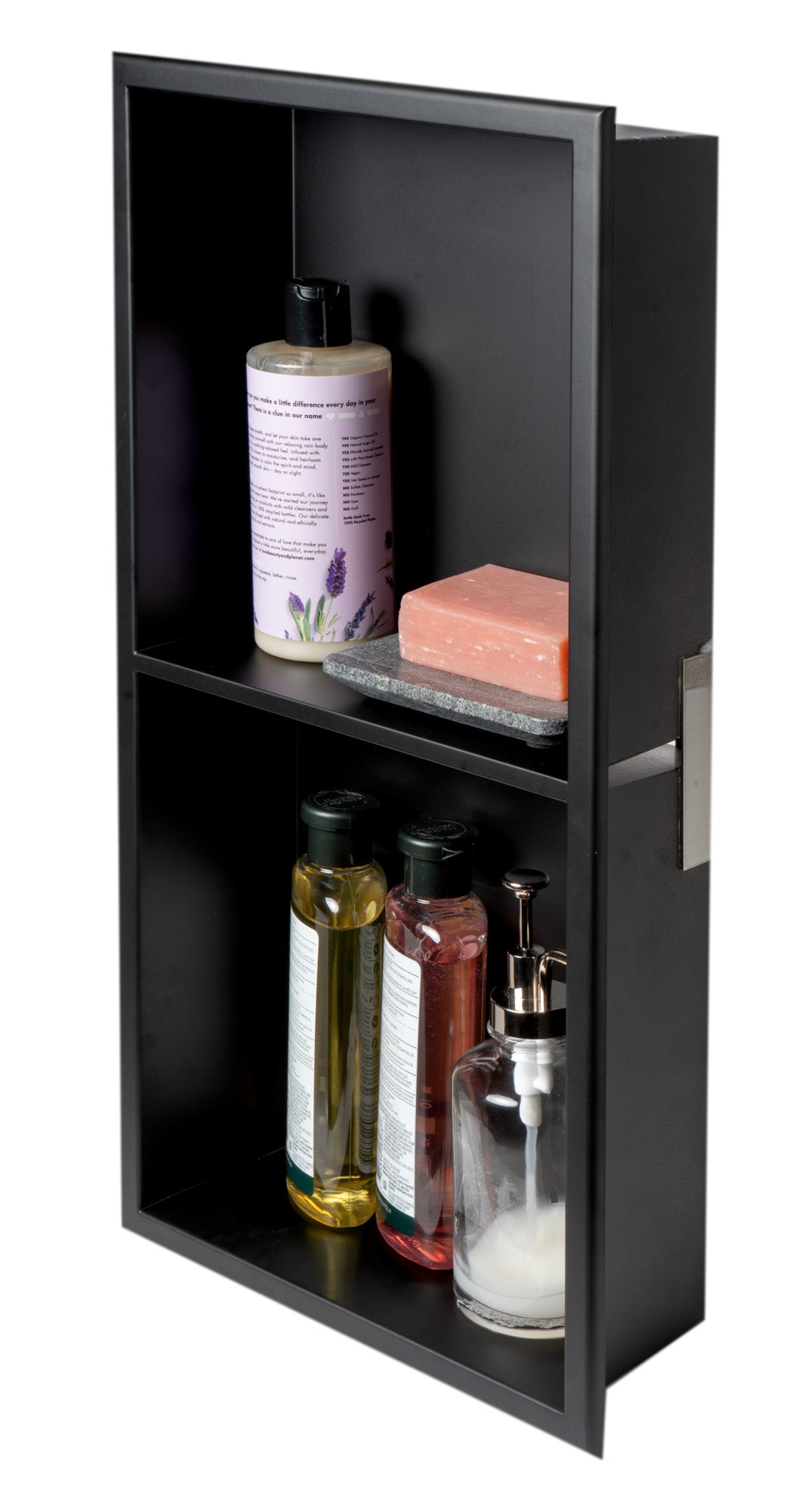 ALFI brand ABNC1224 12 x 24  Vertical Double Shelf Bath Shower Niche