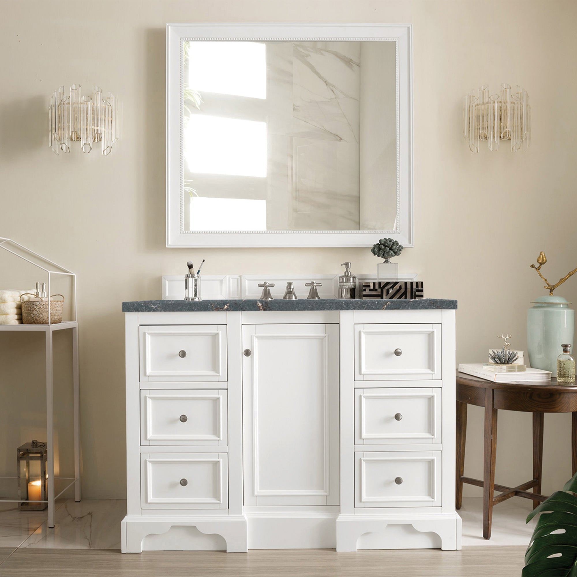James Martin De Soto 48" Single Vanity in Bright White with 3cm Countertop