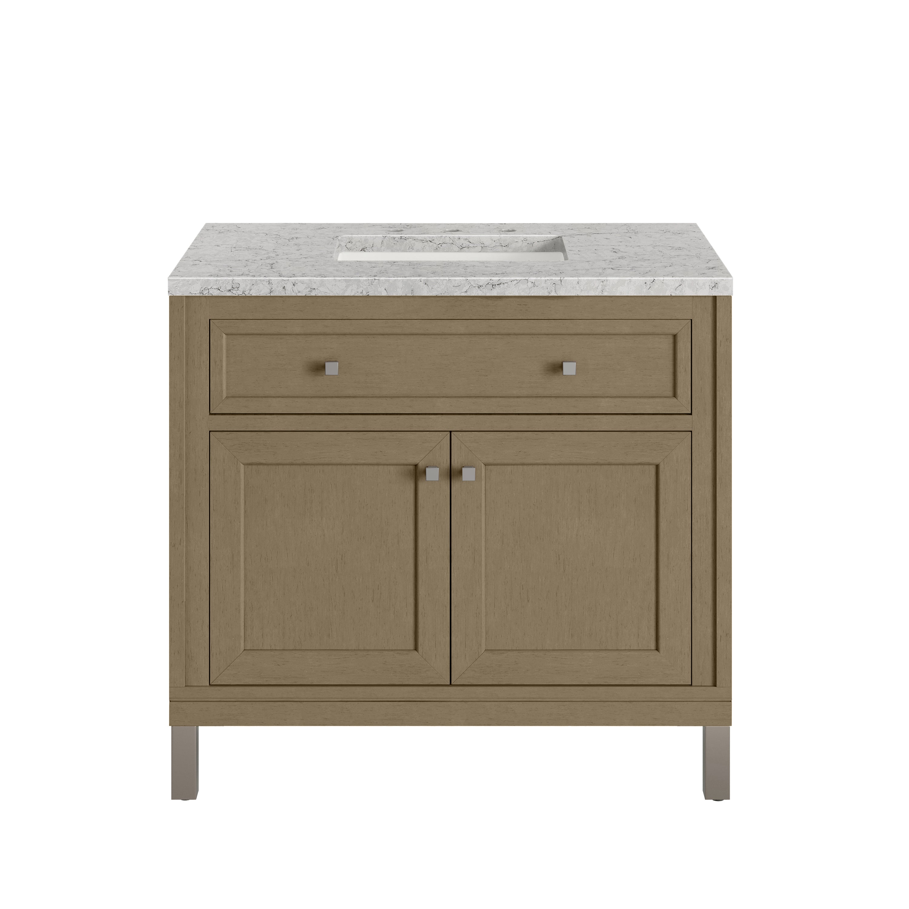 James Martin Chicago 36" Single Vanity in Walnut Whisper with 3cm Countertop