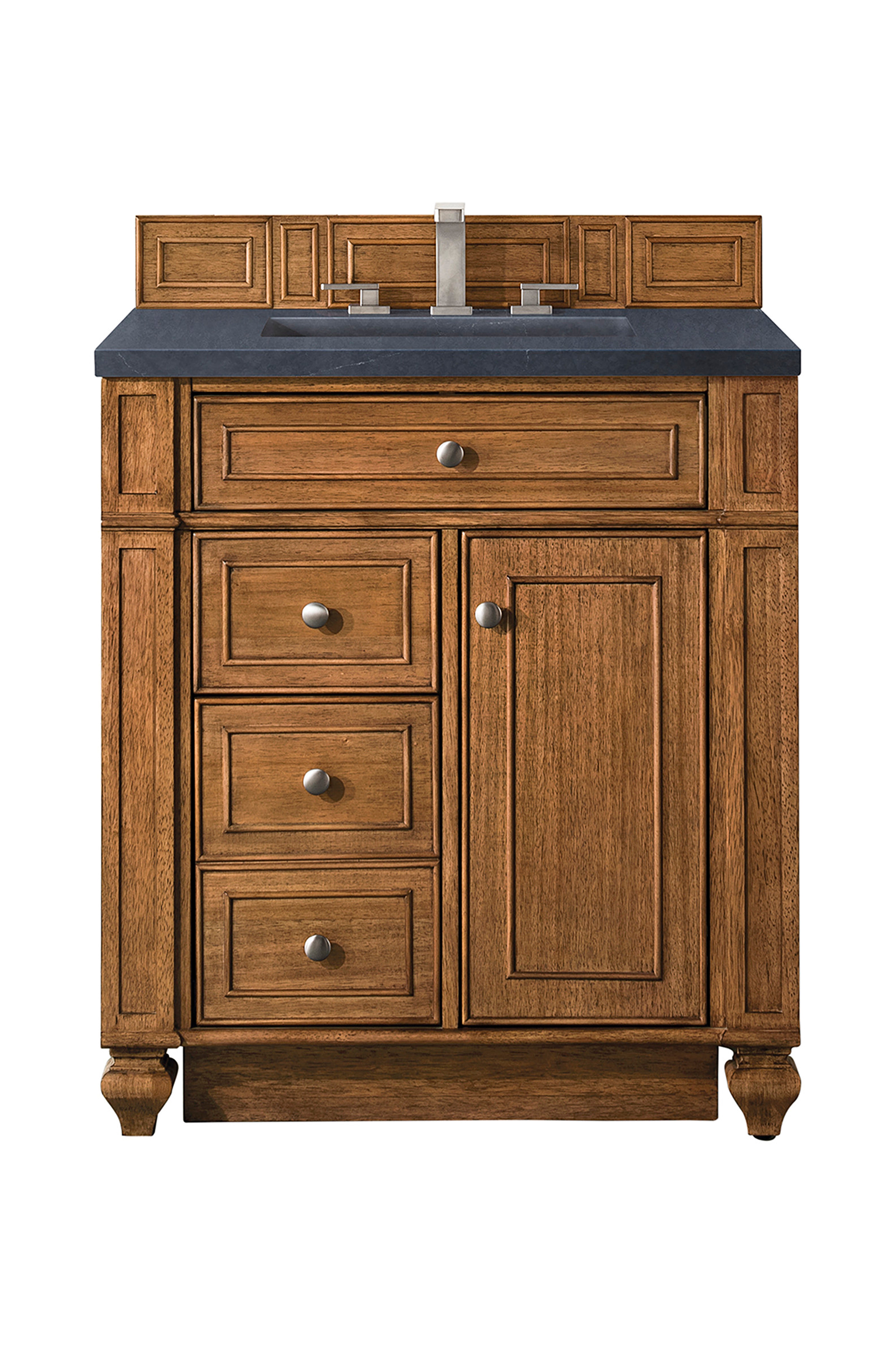 James Martin Bristol 30" Single Vanity in Saddle Brown with 3cm Countertop