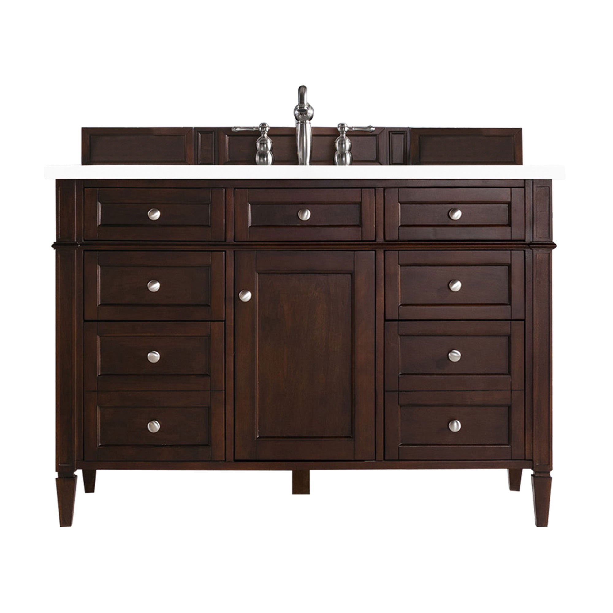 James Martin Brittany 48" Single Vanity in Burnished Mahogany with 3cm Countertop