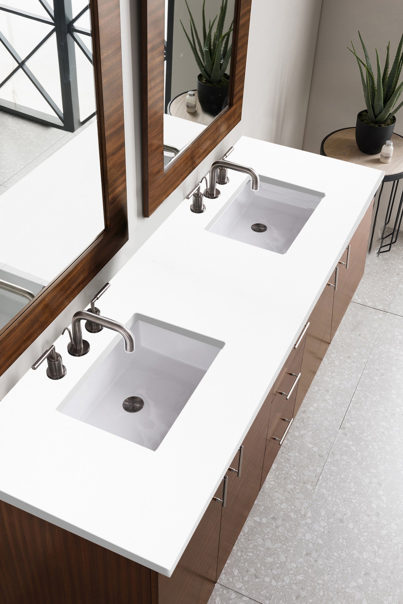 James Martin Metropolitan 72" Double Vanity in American Walnut with 3cm Countertop
