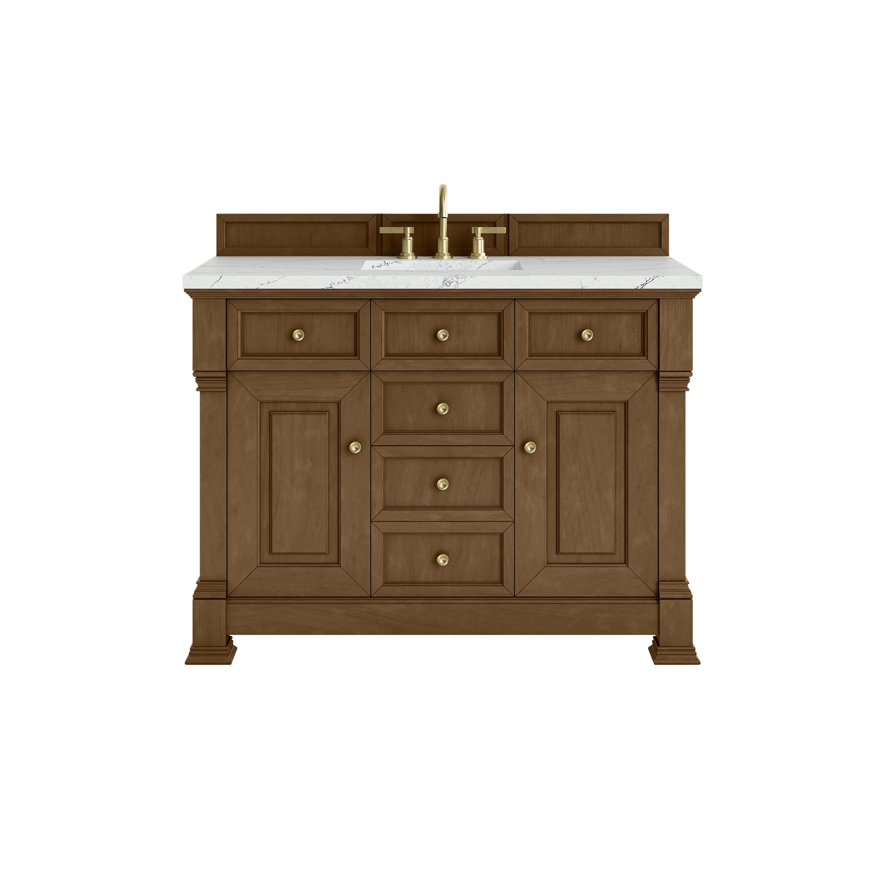 James Martin Brookfield 48" Single Vanity in Honey Oak with 3cm Countertop and FreePower Wireless Charger