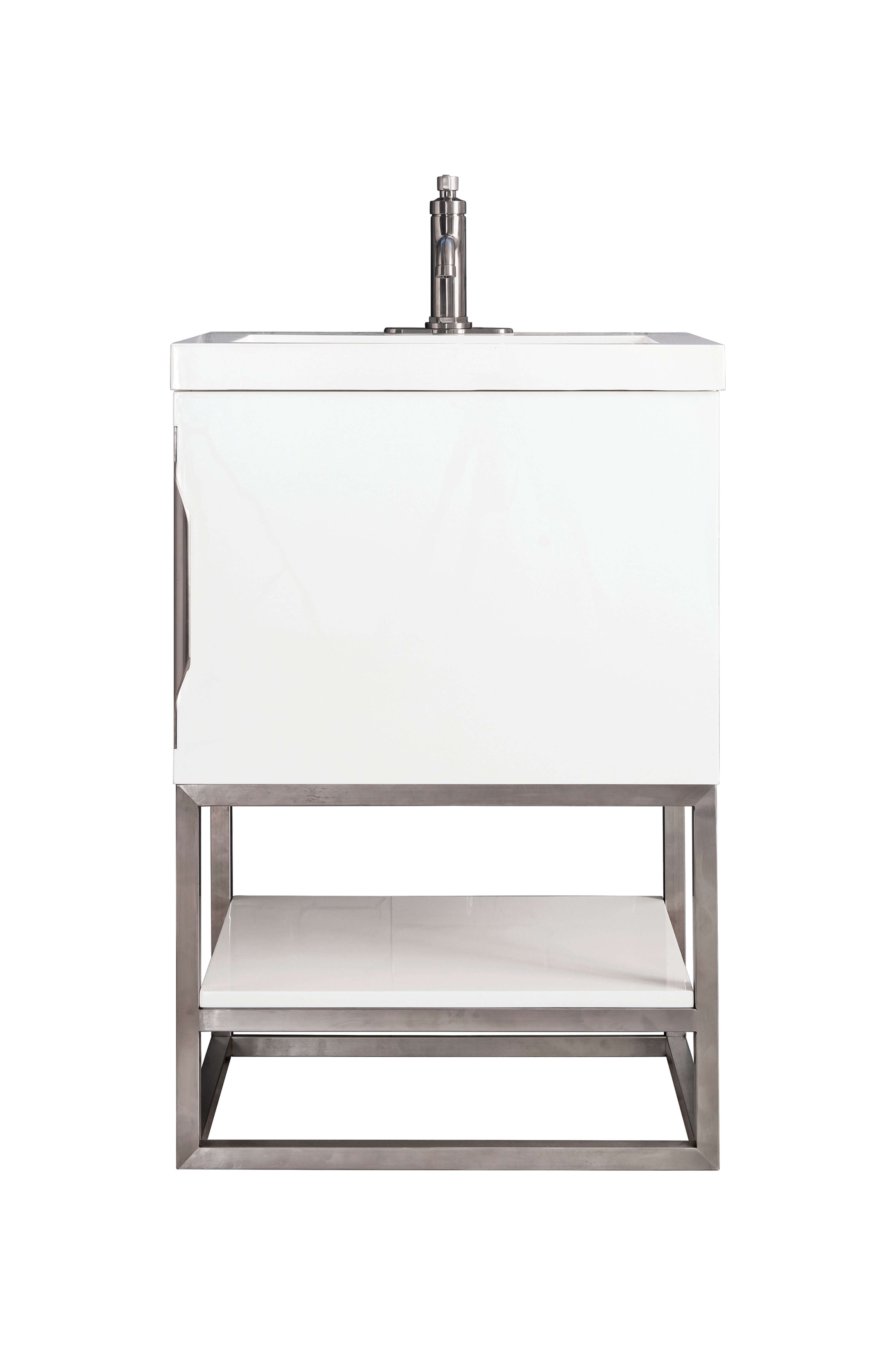 James Martin Columbia 24" Freestanding Single Vanity with Mineral Composite Stone Countertop
