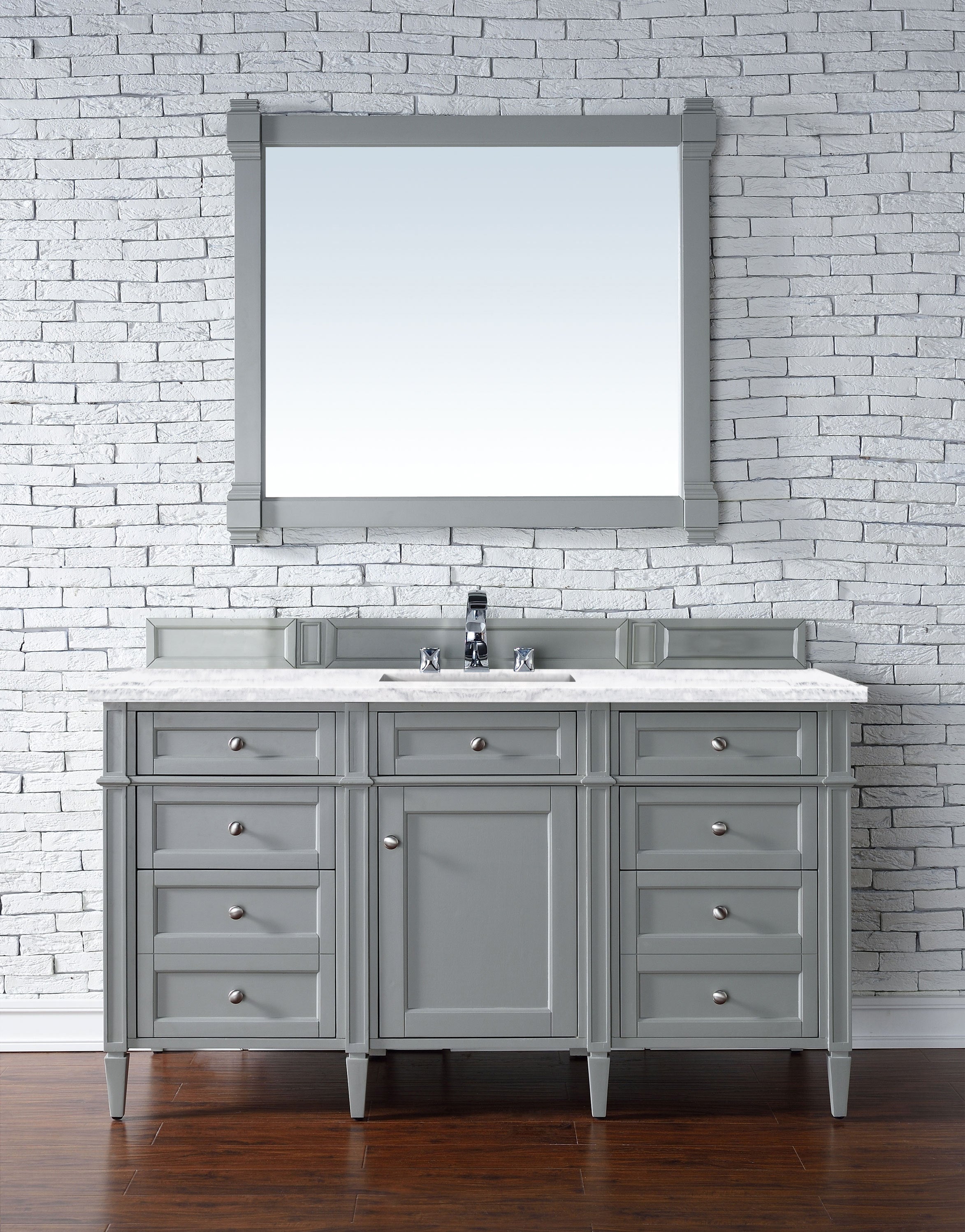 James Martin Brittany 60" Single Vanity in Urban Gray with 3cm Countertop