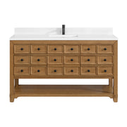 James Martin Malibu 60" Single Vanity in Amber Birch with 3cm Countertop