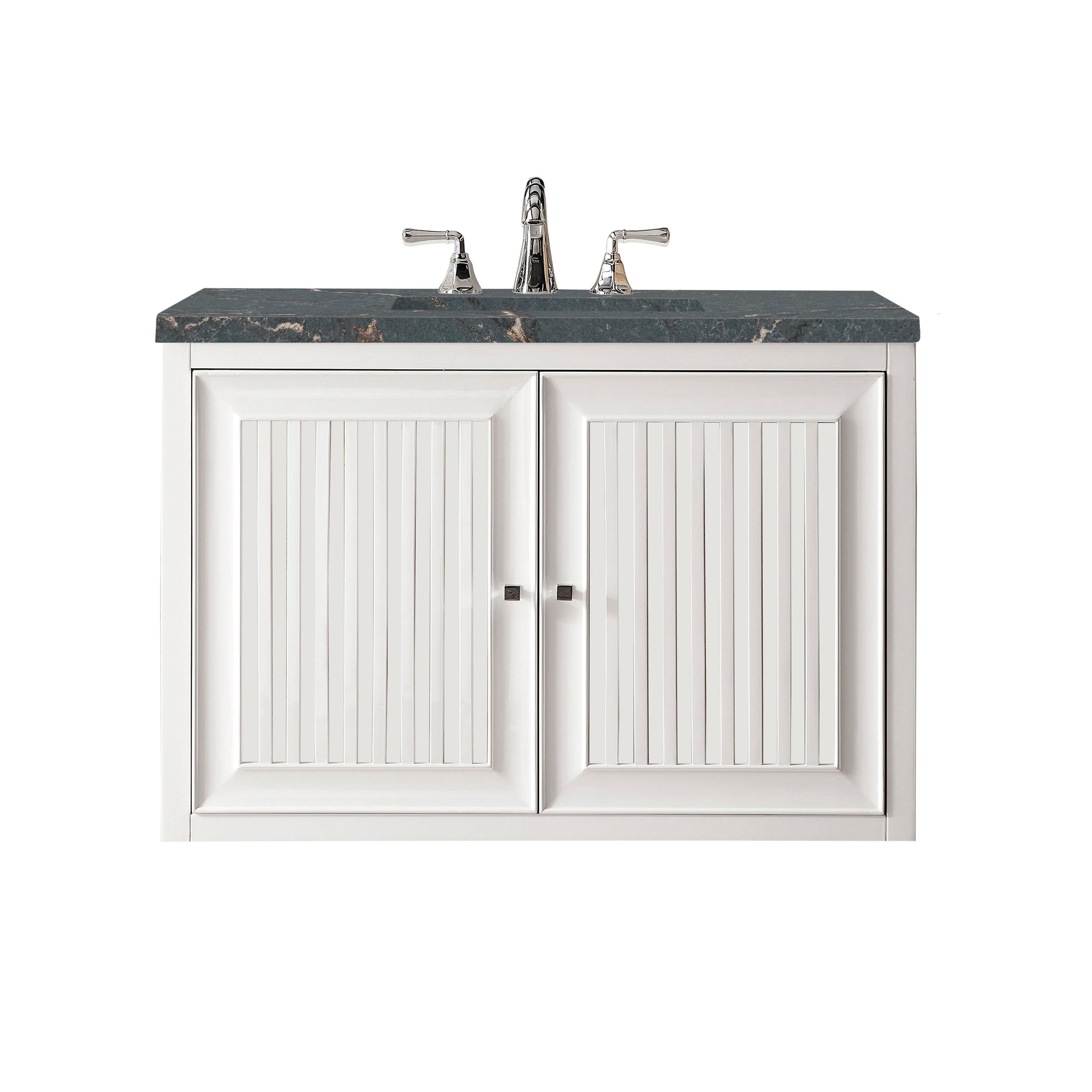 James Martin Athens 36" Single Vanity in Glossy White with 3cm Countertop