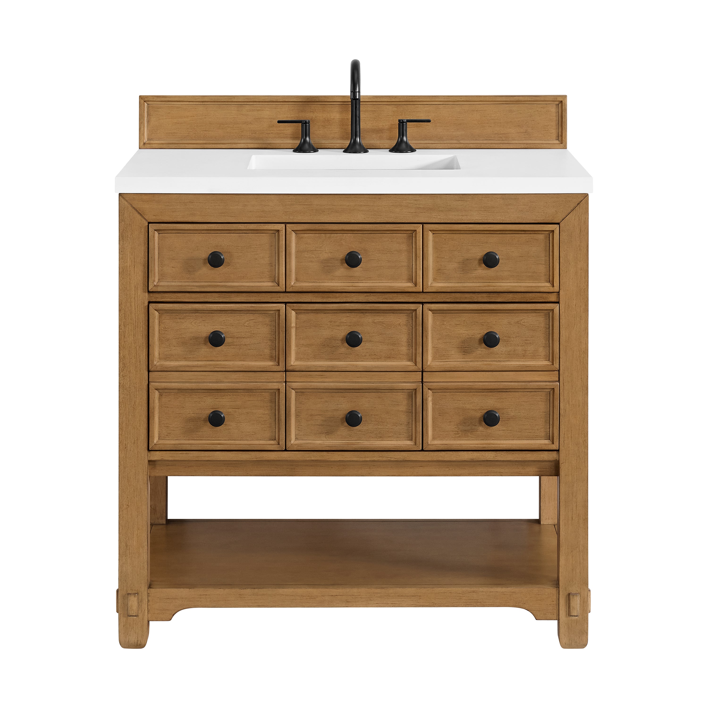 James Martin Malibu 36" Single Vanity in Amber Birch with 3cm Countertop