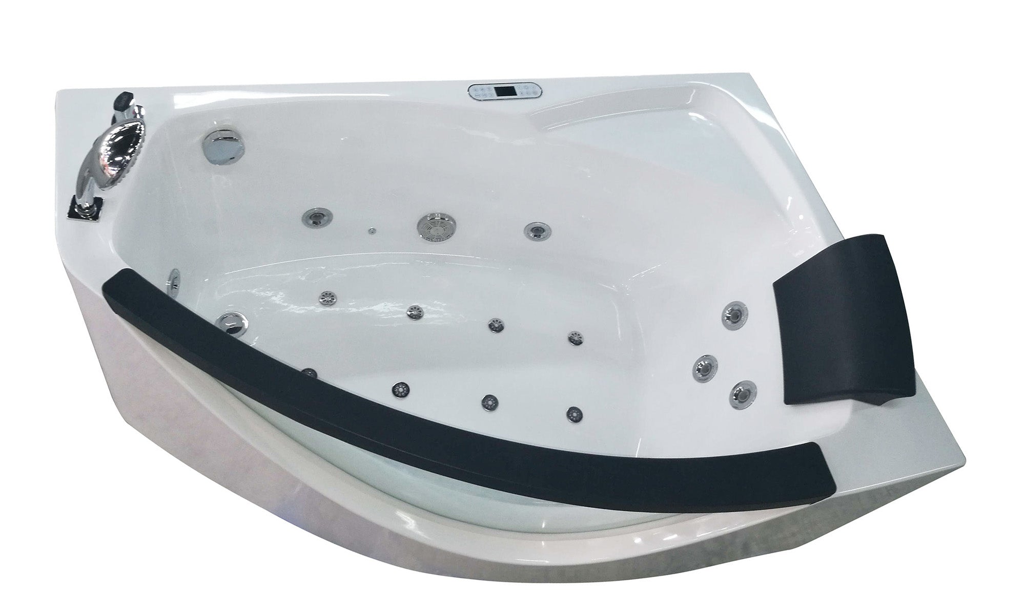 EAGO AM198ETL-L 5′ Acrylic Whirlpool Left Corner Bathtub with Glass Front