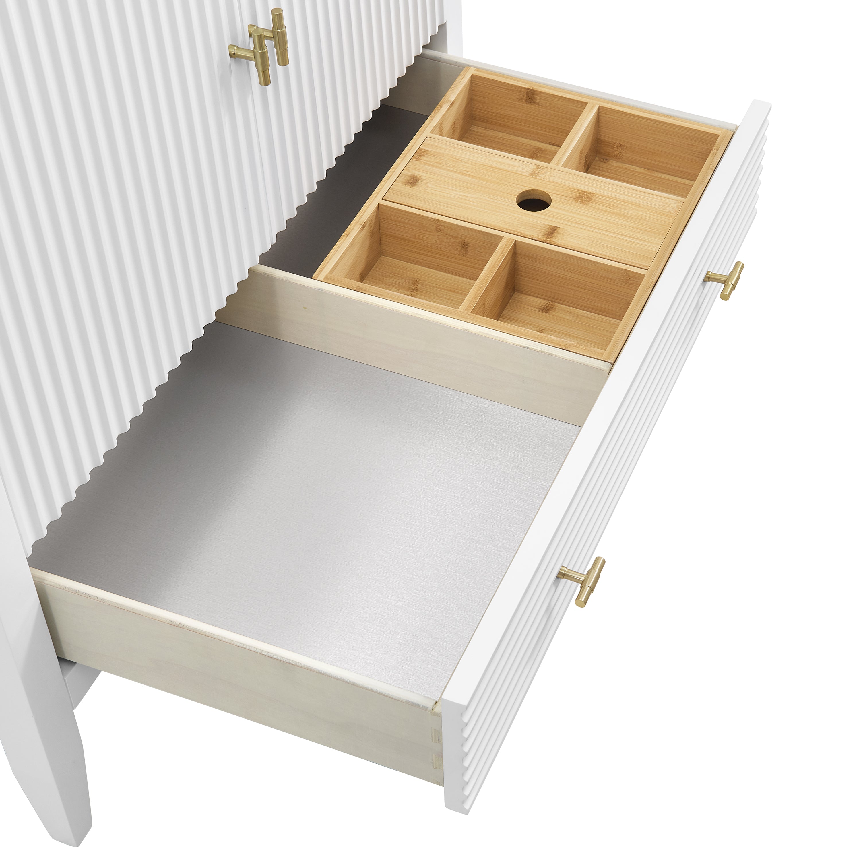 James Martin Myrrin 36" Vanity in Bright White with 3cm Countertop