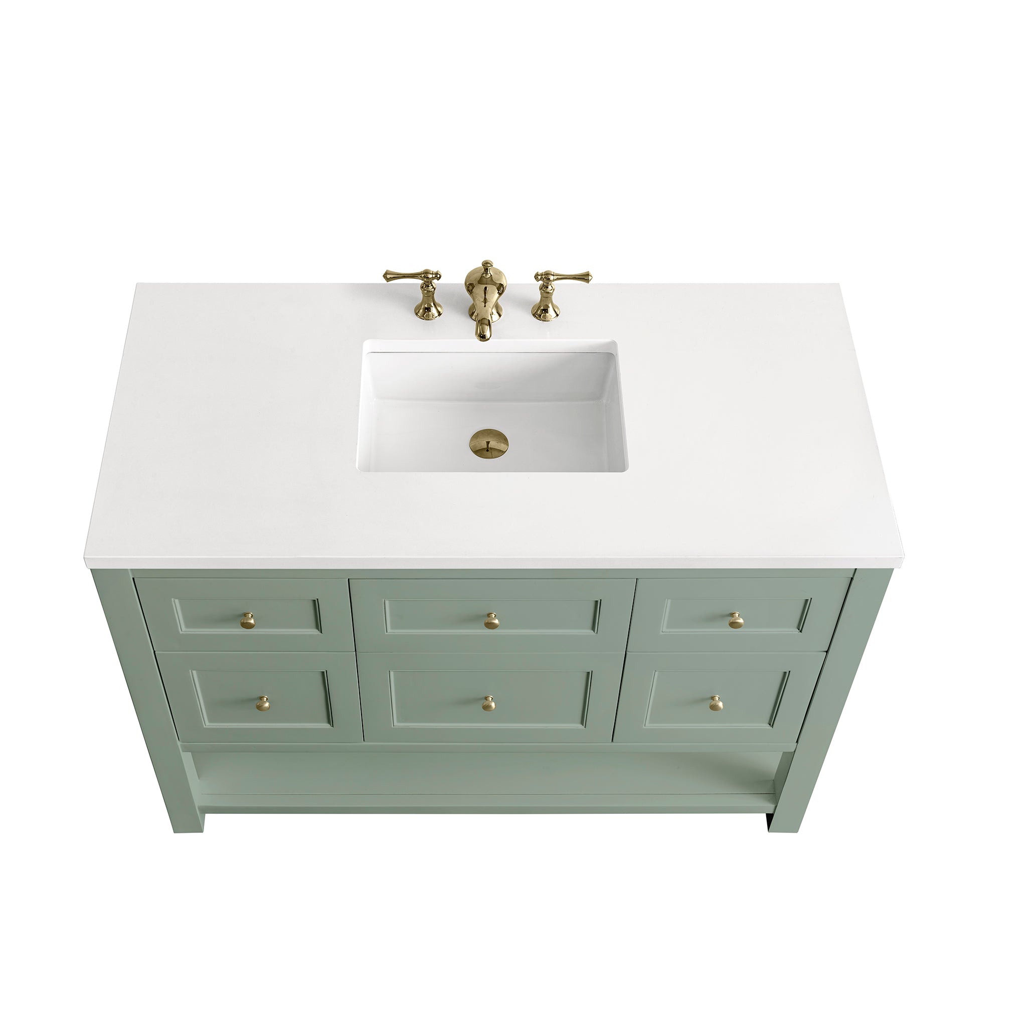 James Martin Breckenridge 48" Single Vanity in Smokey Celadon with 3cm Countertop