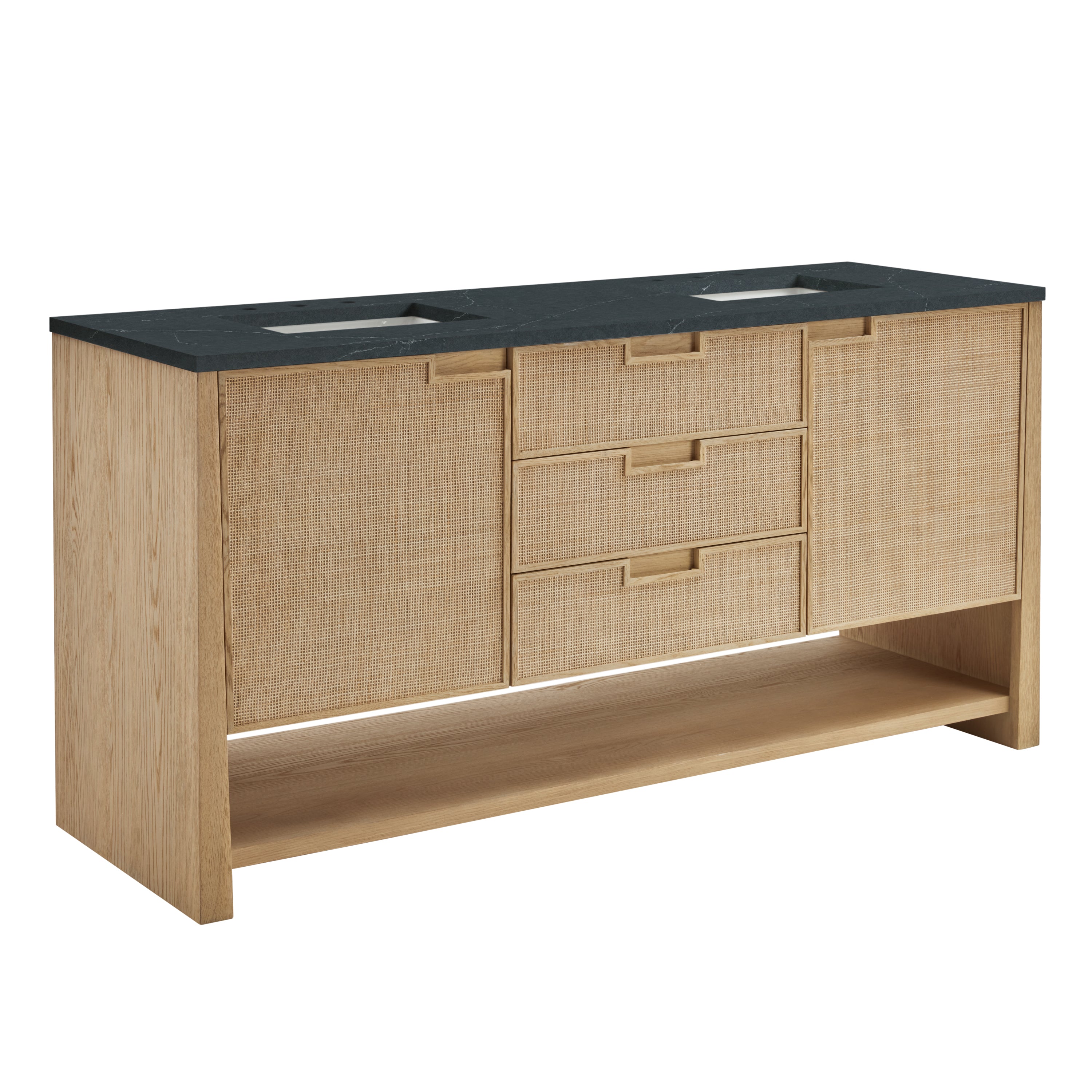 James Martin Solene 72" Double Vanity in Seaside Oak with 3cm Countertop
