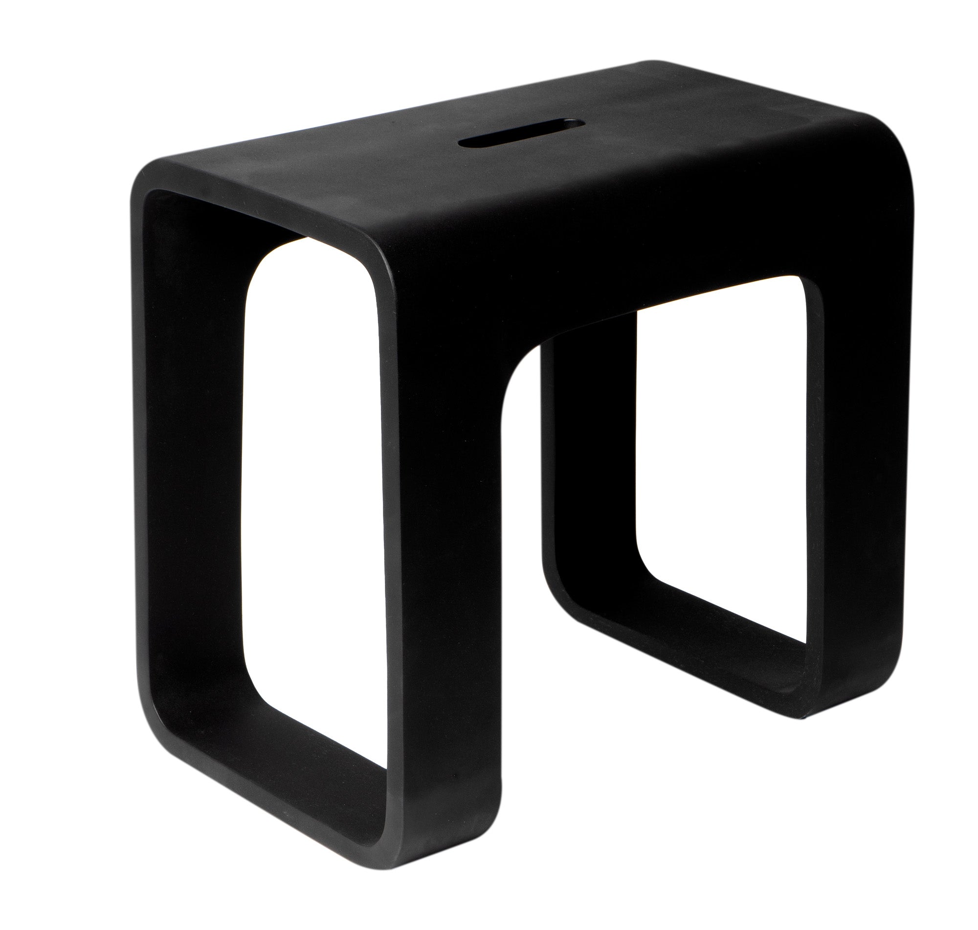 ALFI brand  ABST99BM Black Matte Solid Surface Resin Bathroom / Shower Stool