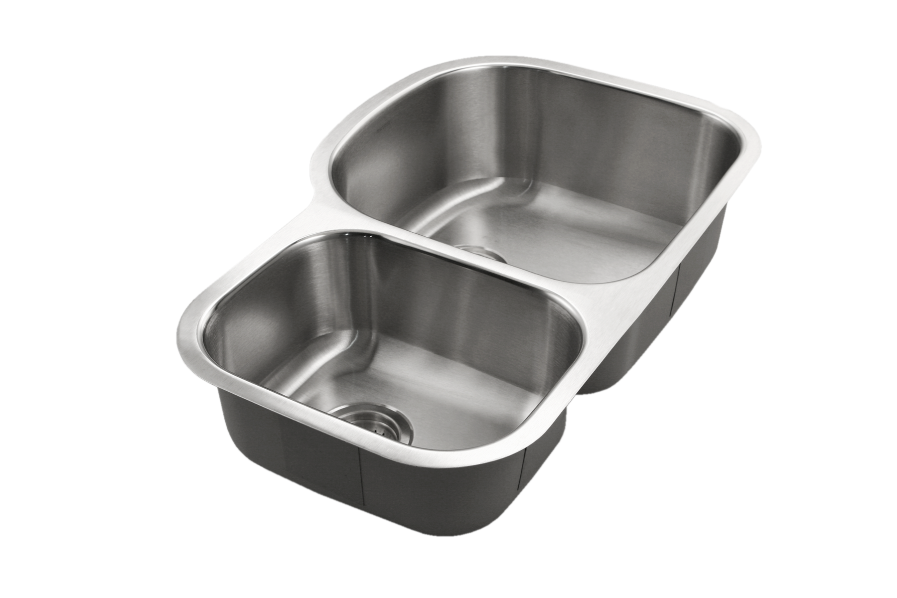 Houzer Eston 32" Stainless Steel Undermount 70/30 Double Small Left Bowl Offset Kitchen Sink