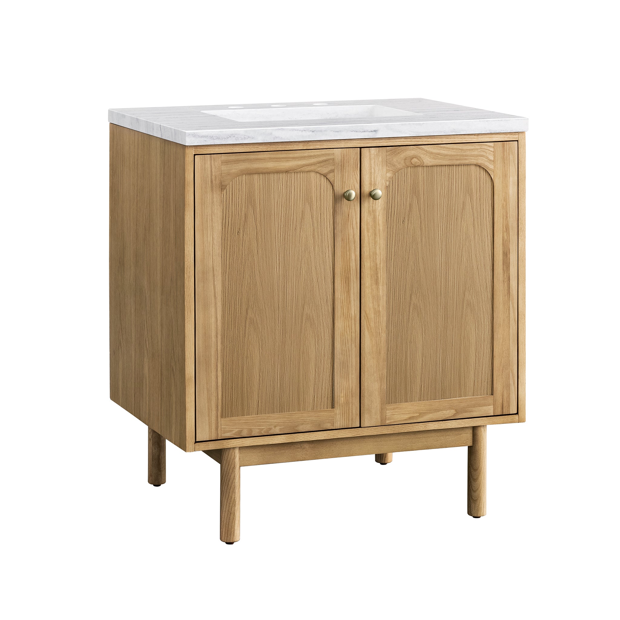 James Martin Laurent 30" Single Vanity in Light Natural Oak with 3cm Countertop