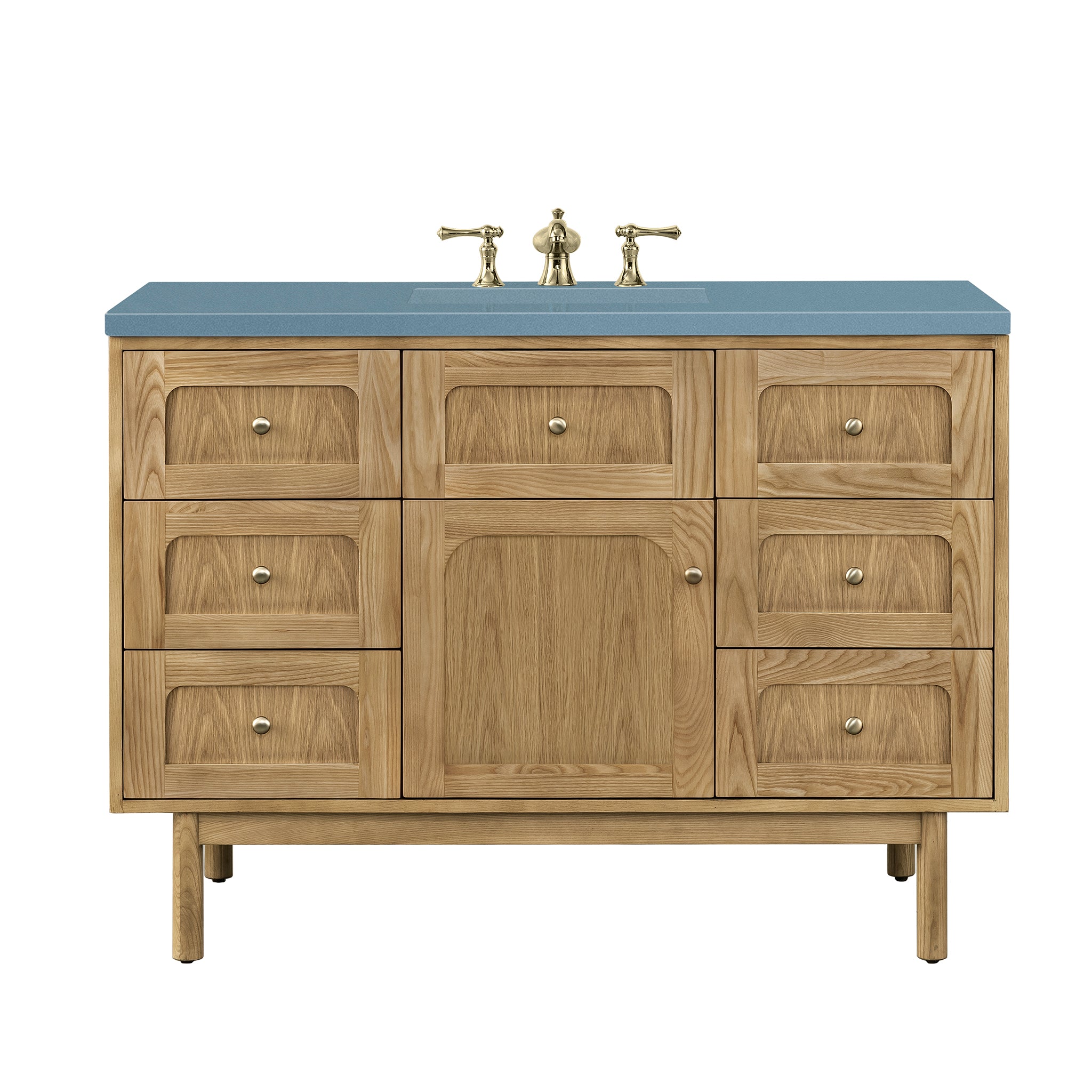 James Martin Laurent 48" Single Vanity in Light Natural Oak with 3cm Countertop