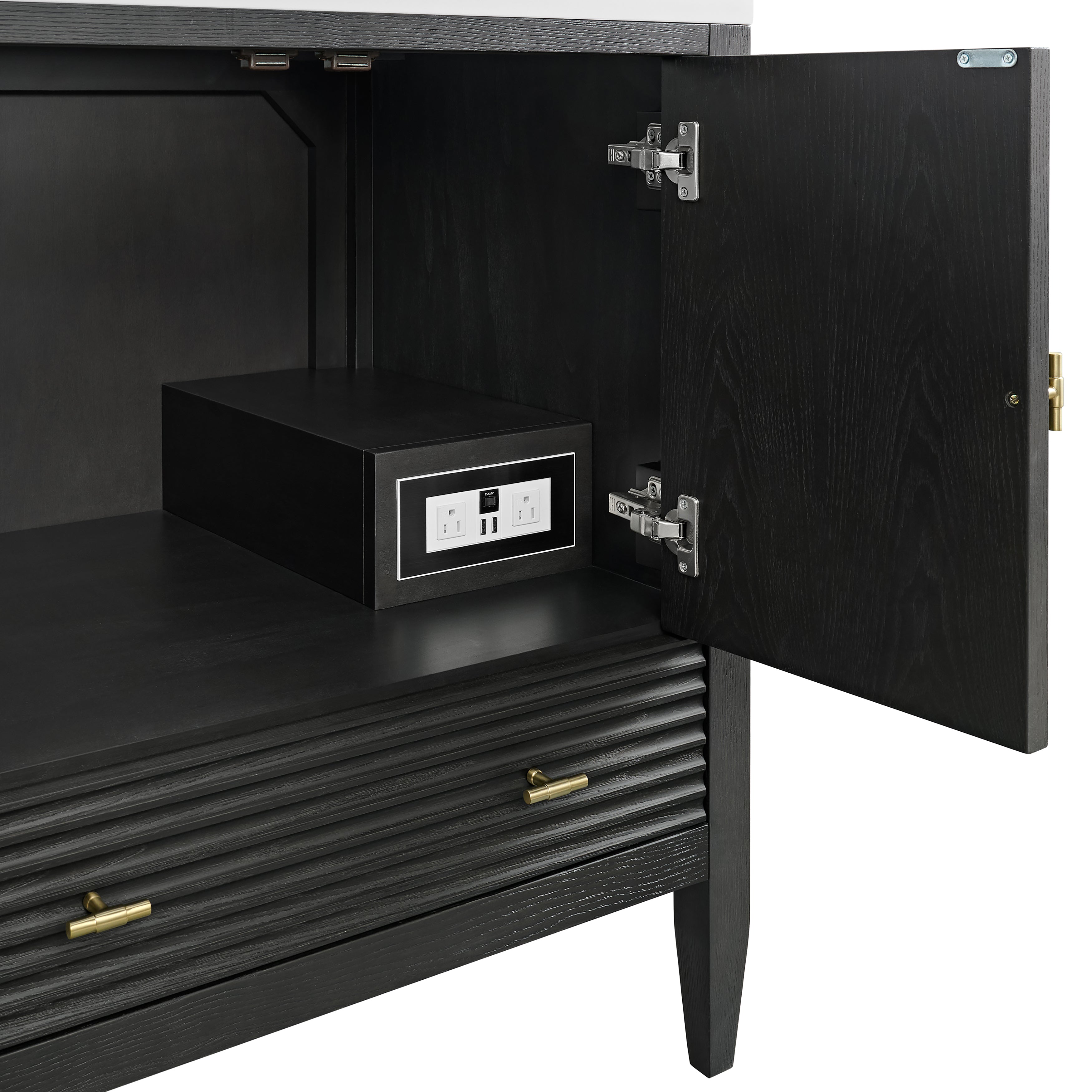James Martin Myrrin 30" Single Vanity in Carbon Oak with 3cm Countertop