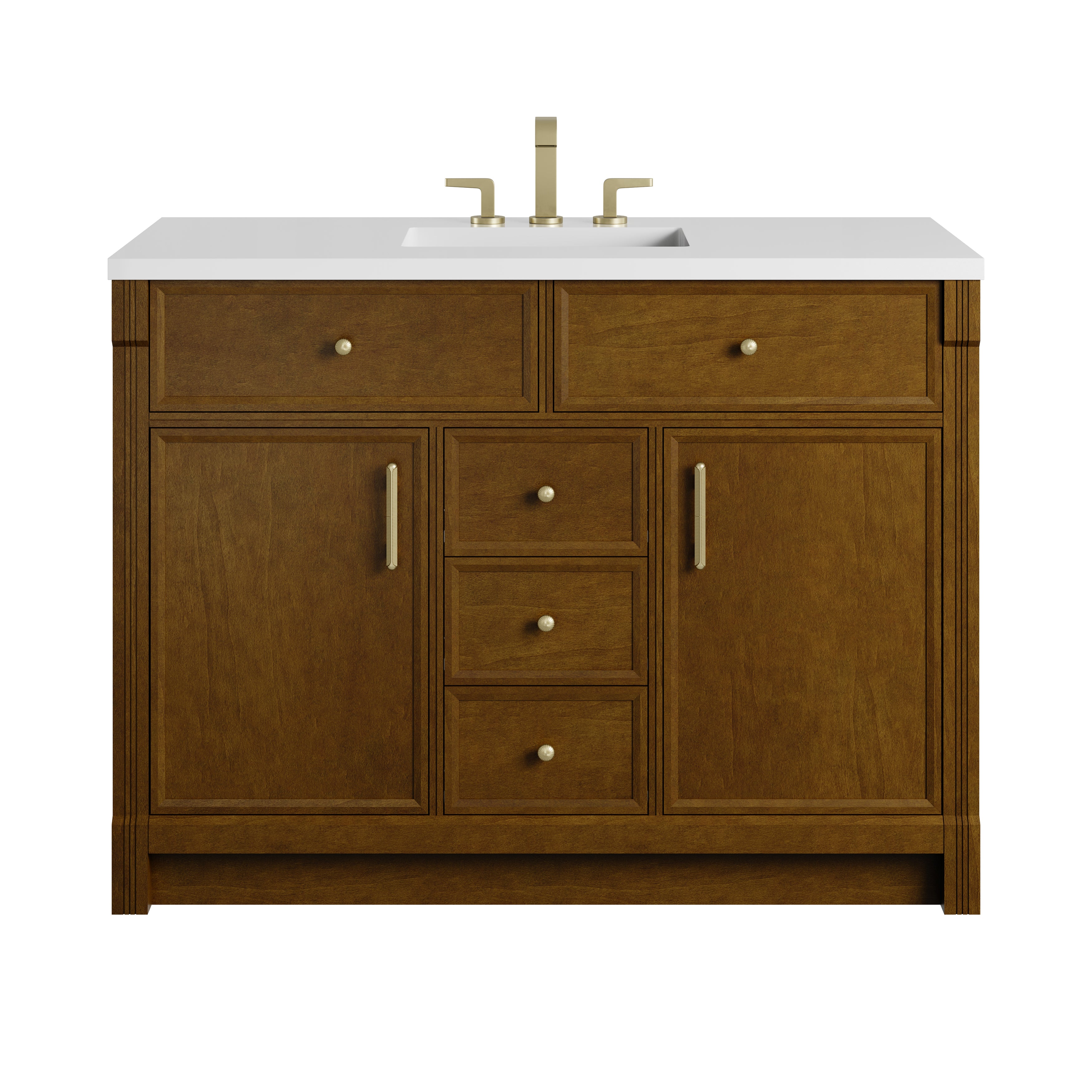 James Martin Bellshire 48" Single Vanity in Honey Oak with 3cm Countertop