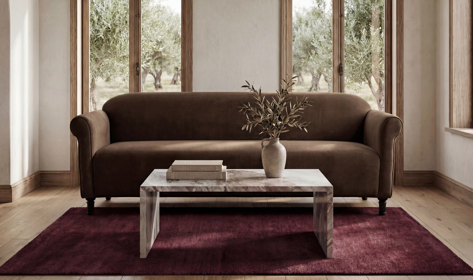 Moes Harmony Sofa Faux Mohair OA-1115