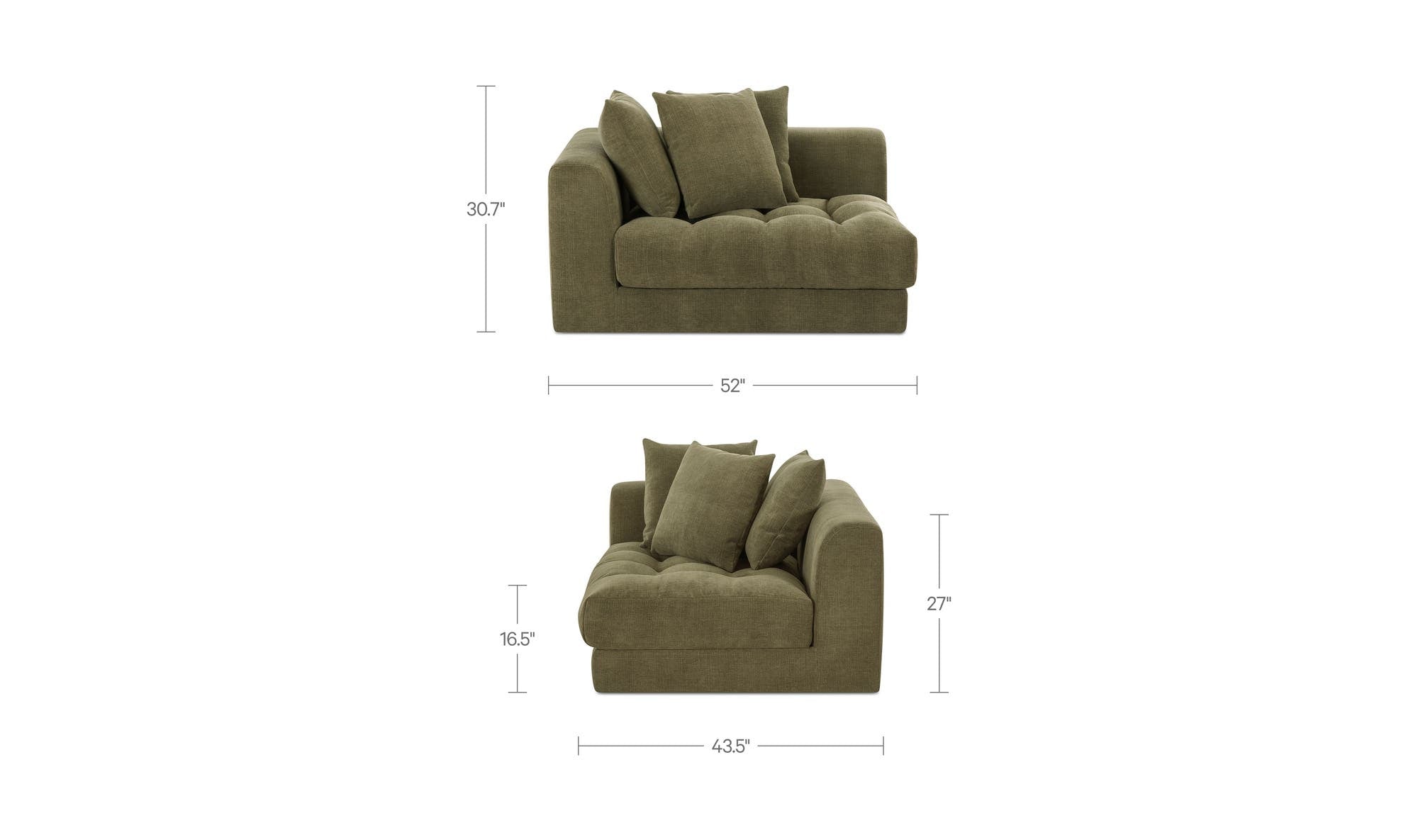 Moes Davie Left Arm Facing Chair OA-1123