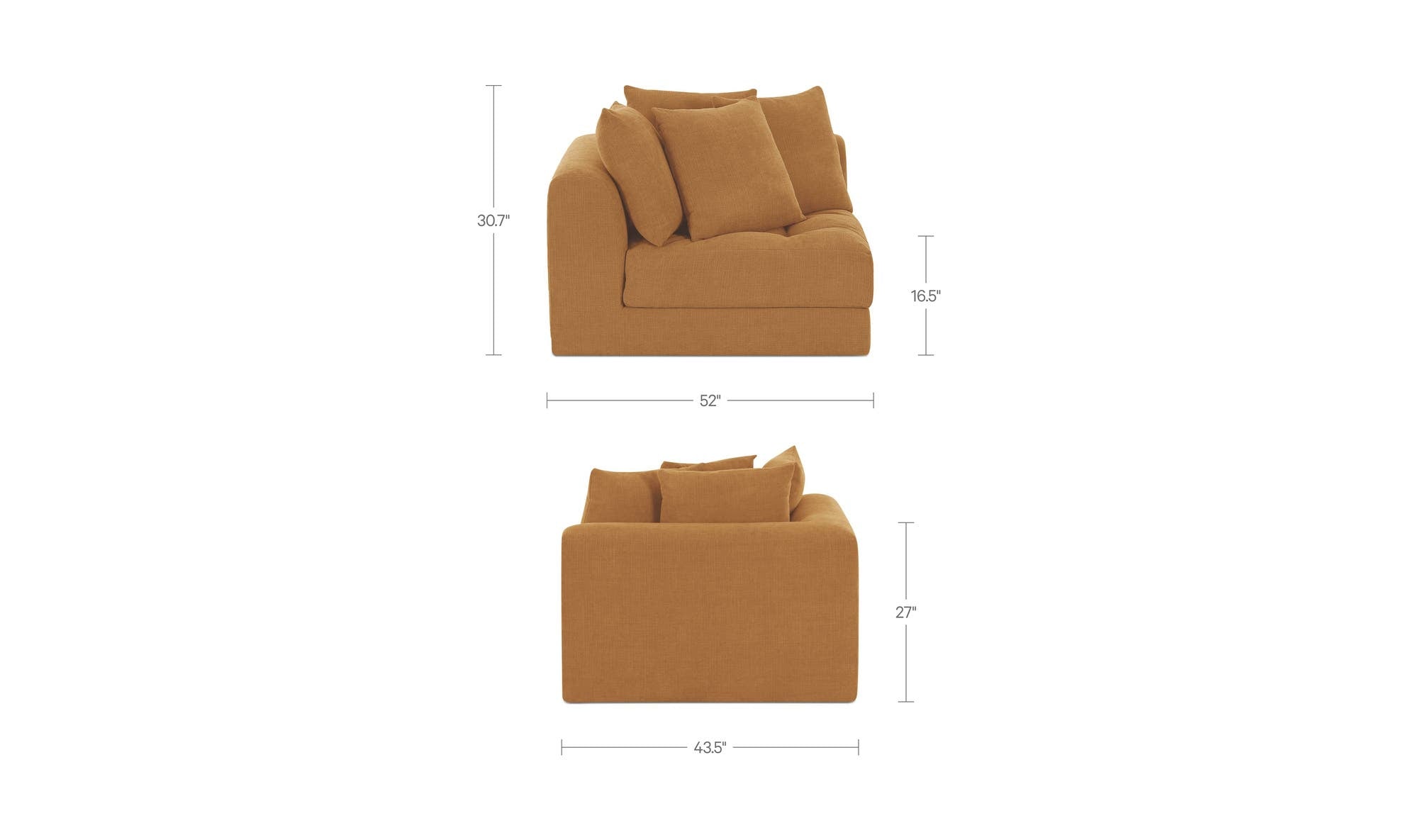 Moes Davie Right Arm Facing Chair OA-1124