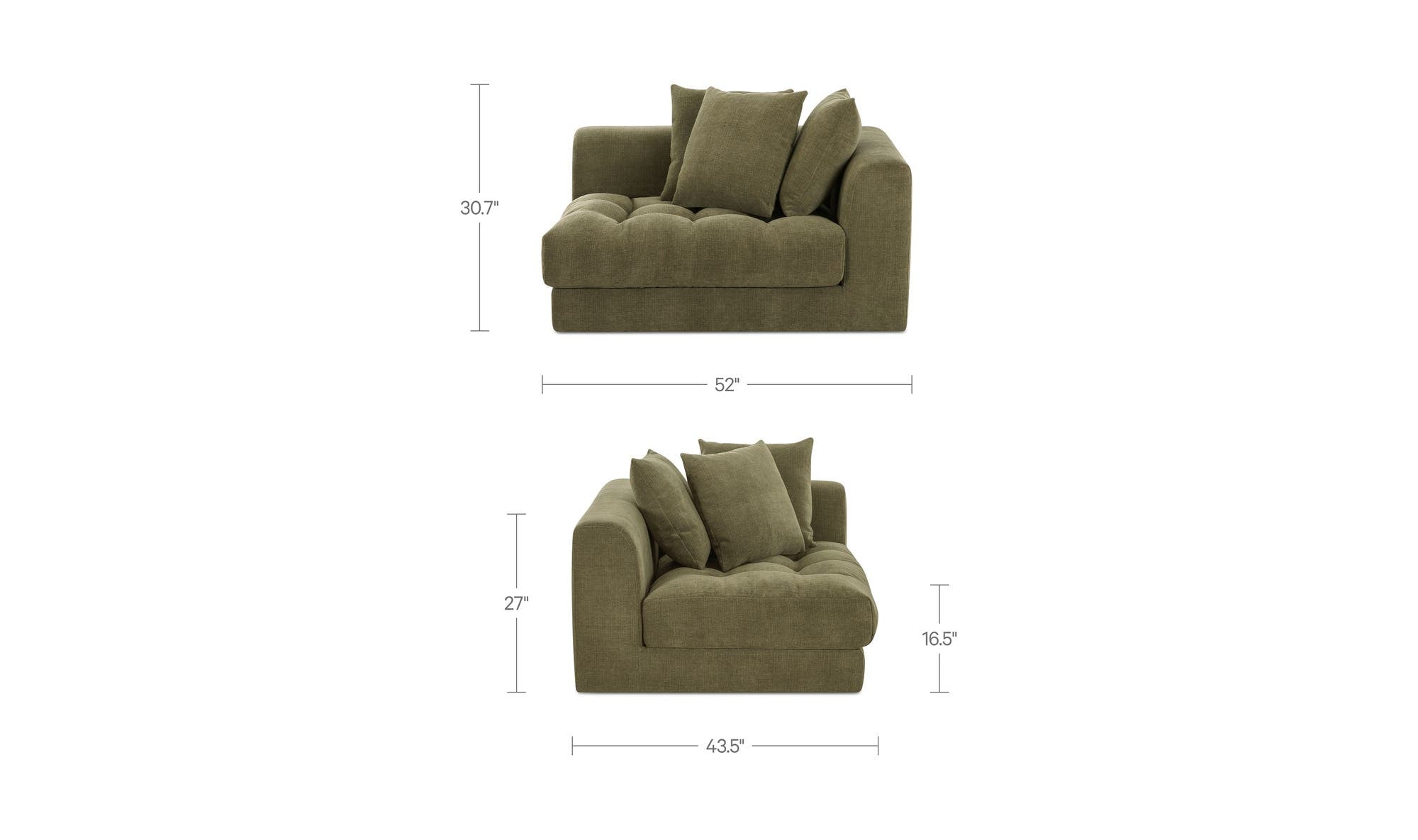 Moes Davie Right Arm Facing Chair OA-1124