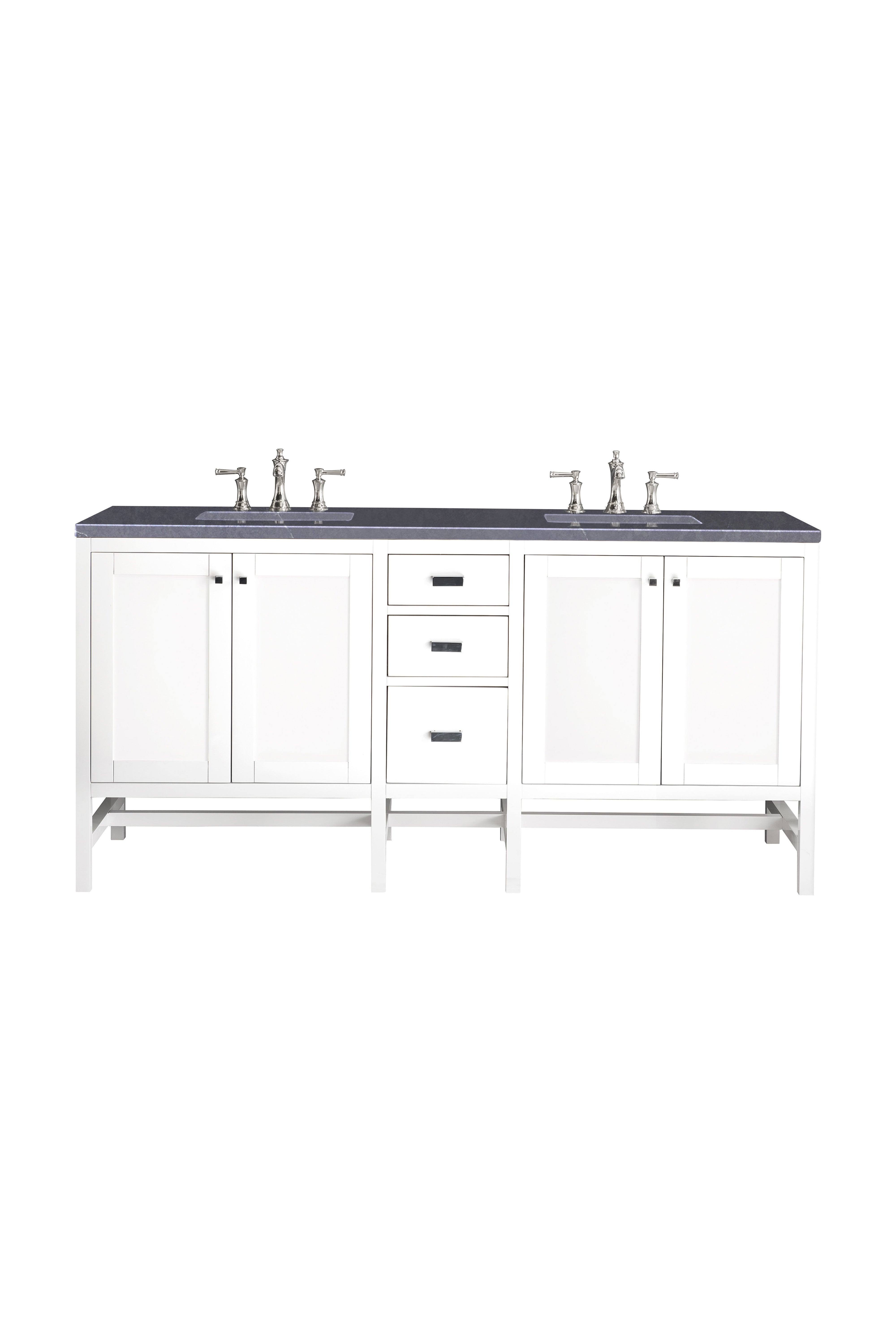 James Martin Addison 72" Double Vanity in Glossy White with 3cm Countertop