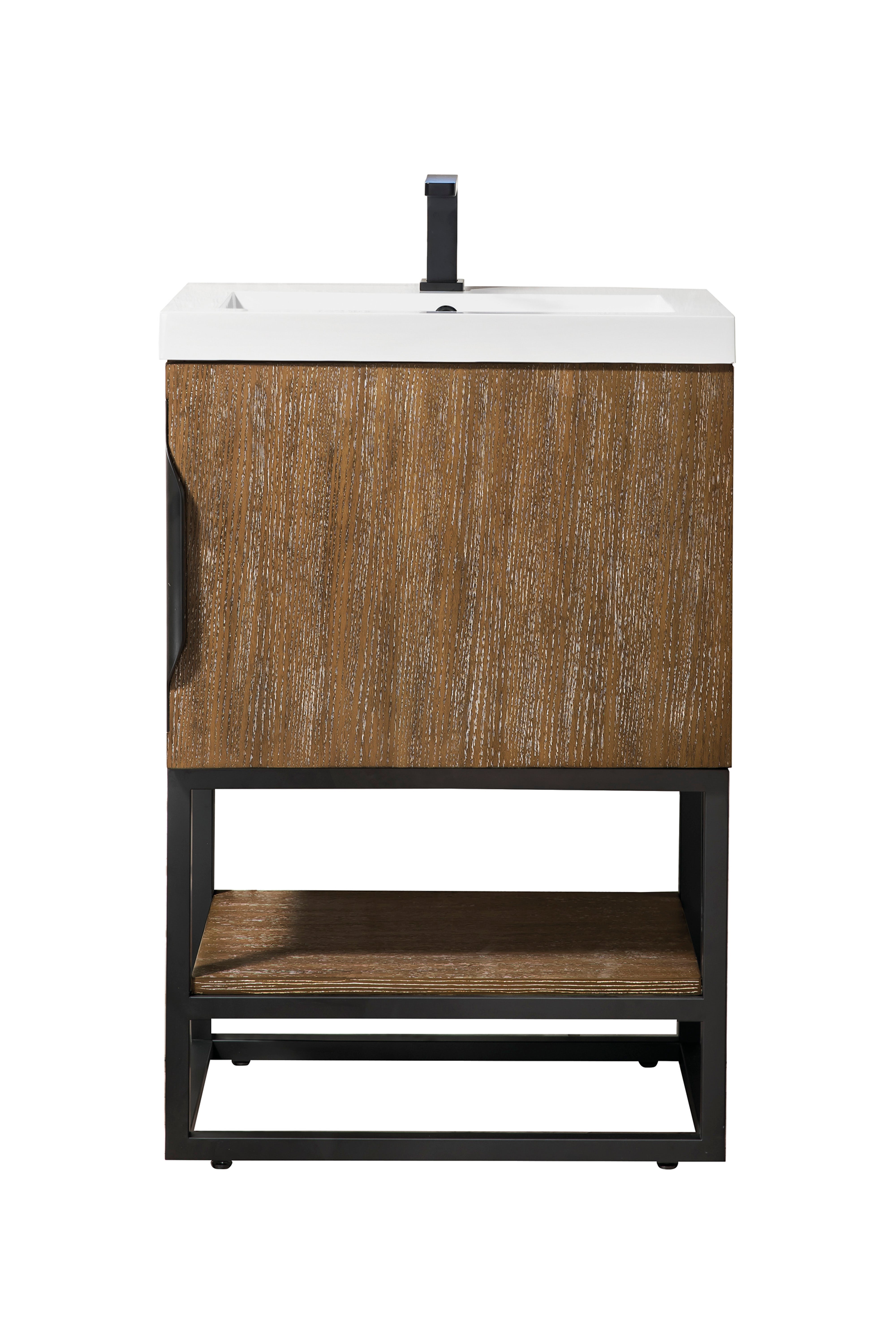 James Martin Columbia 24" Freestanding Single Vanity with Mineral Composite Stone Countertop