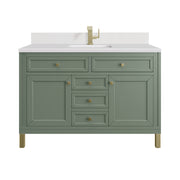 James Martin Chicago 48" Single Vanity in Smokey Celadon with 3cm Countertop