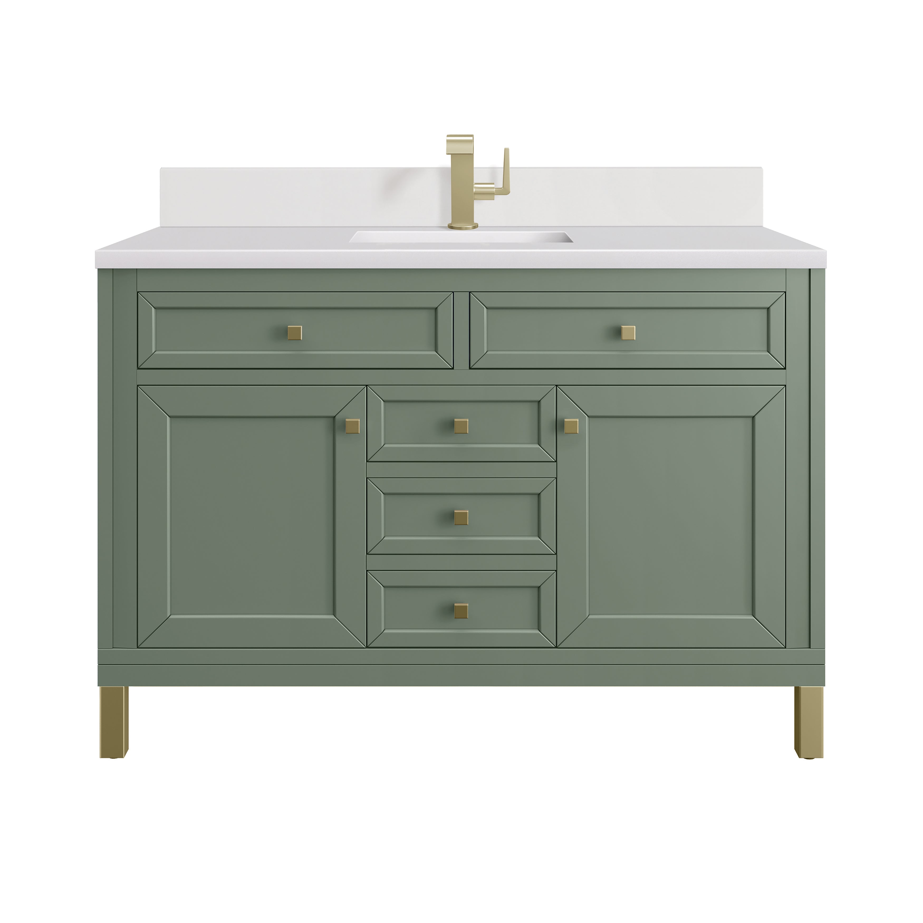 James Martin Chicago 48" Single Vanity in Smokey Celadon with 3cm Countertop