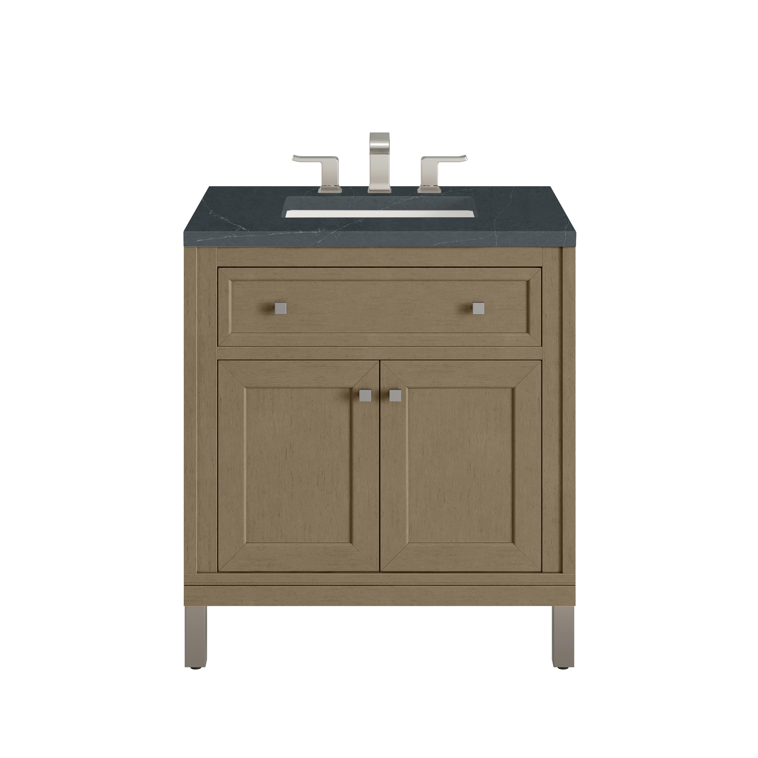 James Martin Chicago 30" Single Vanity in Walnut Whisper with 3cm Countertop