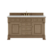James Martin Brookfield 60" Single Vanity in Pecan with 3cm Countertop and FreePower Wireless Charger