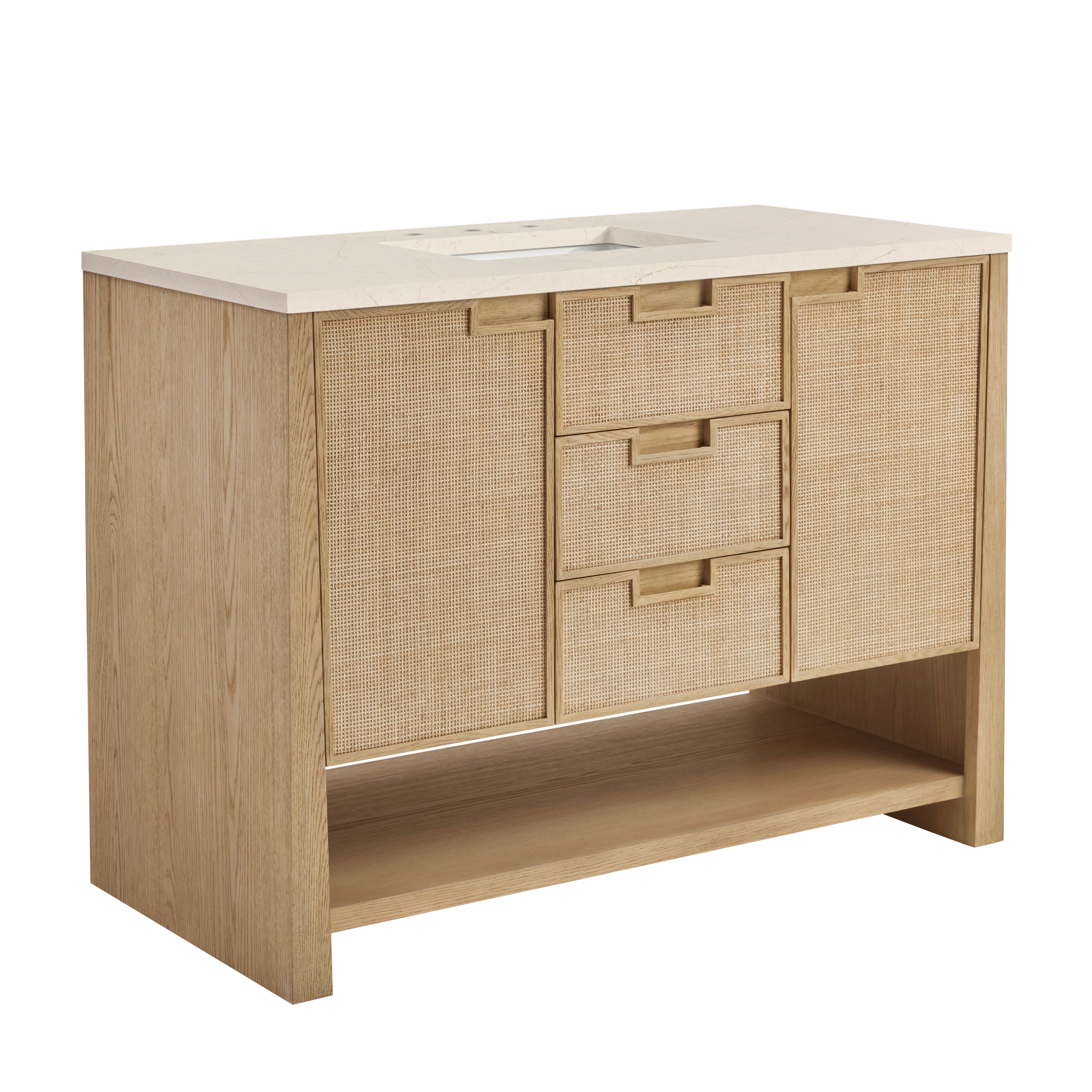 James Martin Solene 48" Single Vanity in Seaside Oak with 3cm Countertop