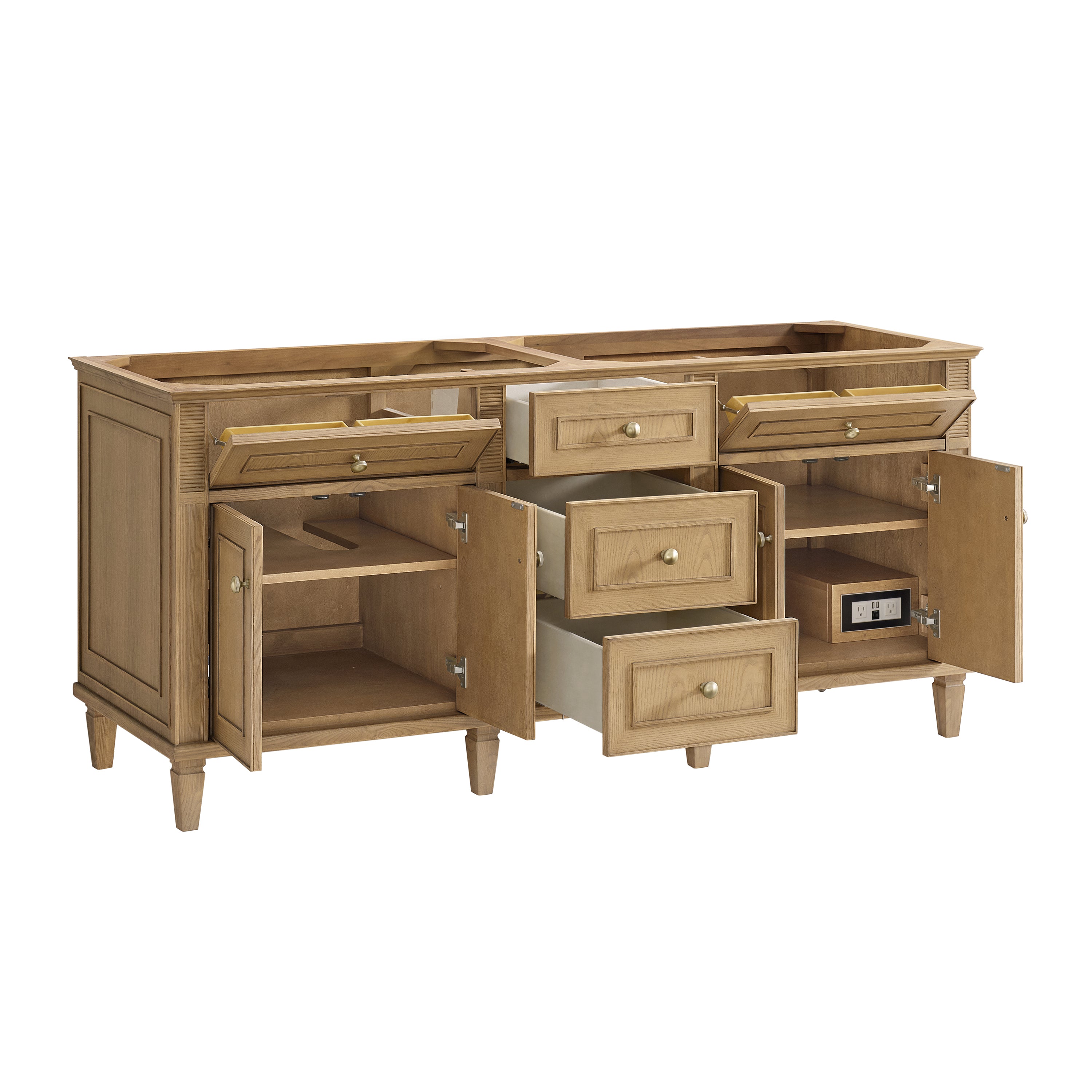 James Martin Lorelai 72" Double Vanity in Light Natural Oak with 3cm Countertop
