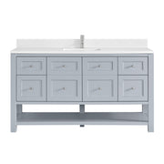James Martin Breckenridge 60" Single Vanity in Serenity Blue with 3cm Countertop