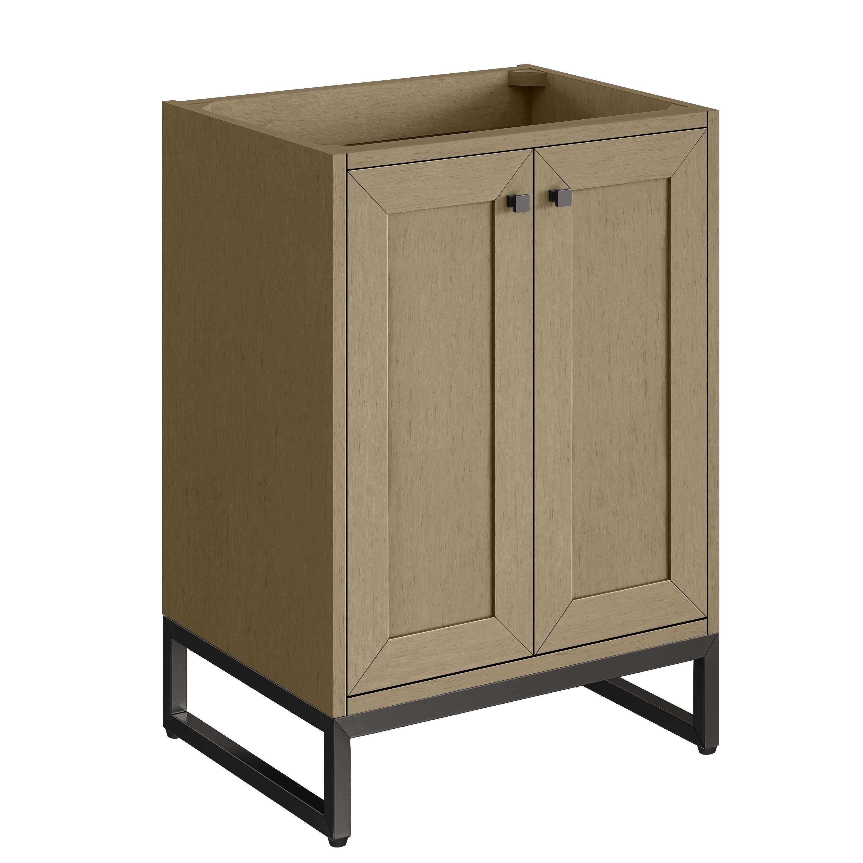 James Martin Chianti 24" Single Vanity in Glossy White with White Glossy Composite Stone Top