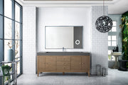 James Martin Linear 72" Single Vanity in Whitewashed Walnut with Composite Stone Top