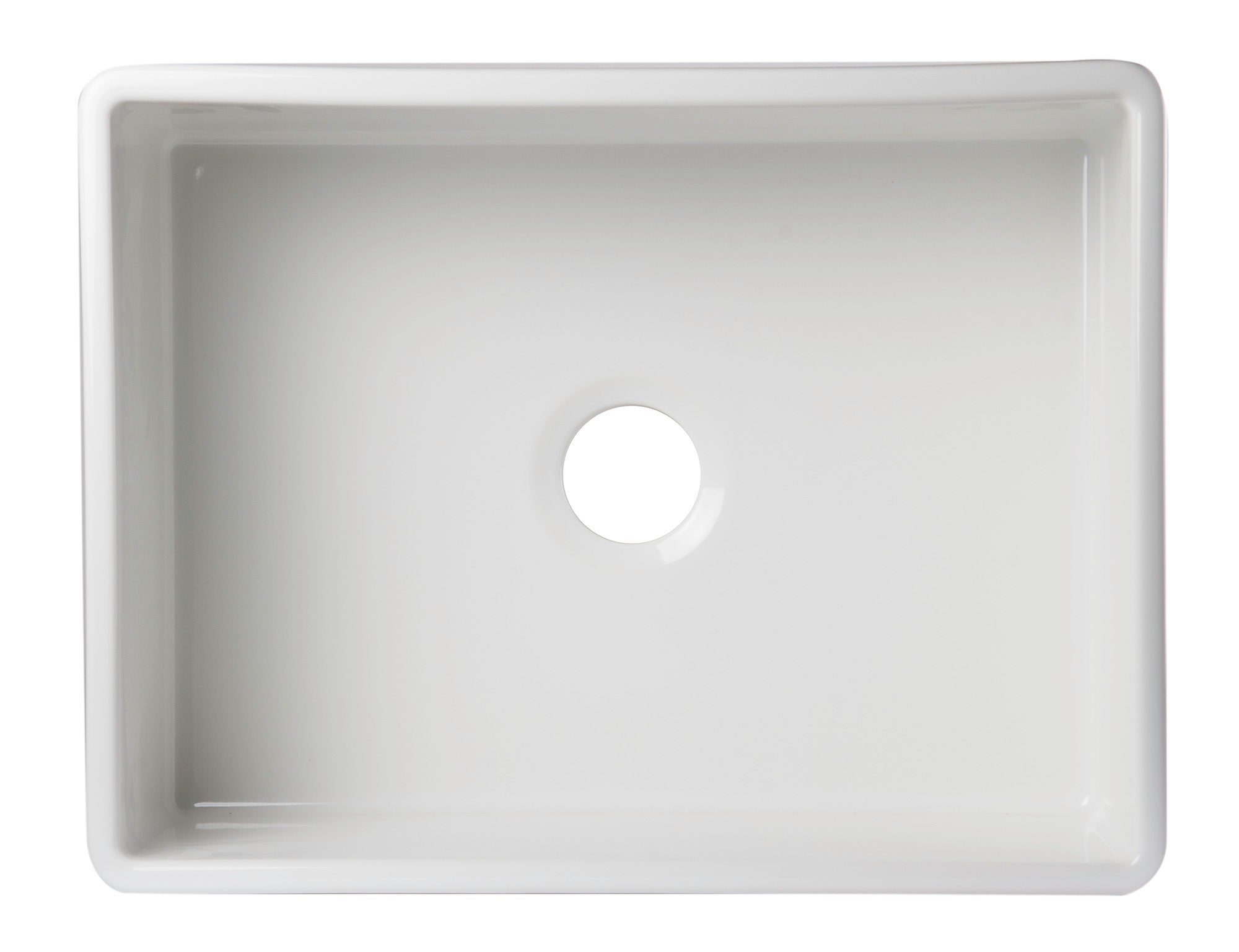 ALFI brand AB506 AB506-W White 26" Decorative Lip Apron Single Bowl Fireclay Farmhouse Kitchen Sink