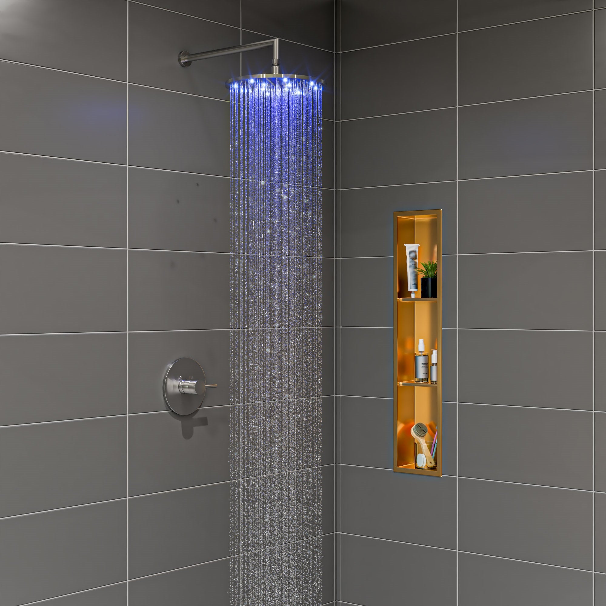 ALFI brand AB1601 Pressure Balanced Round Shower Mixer