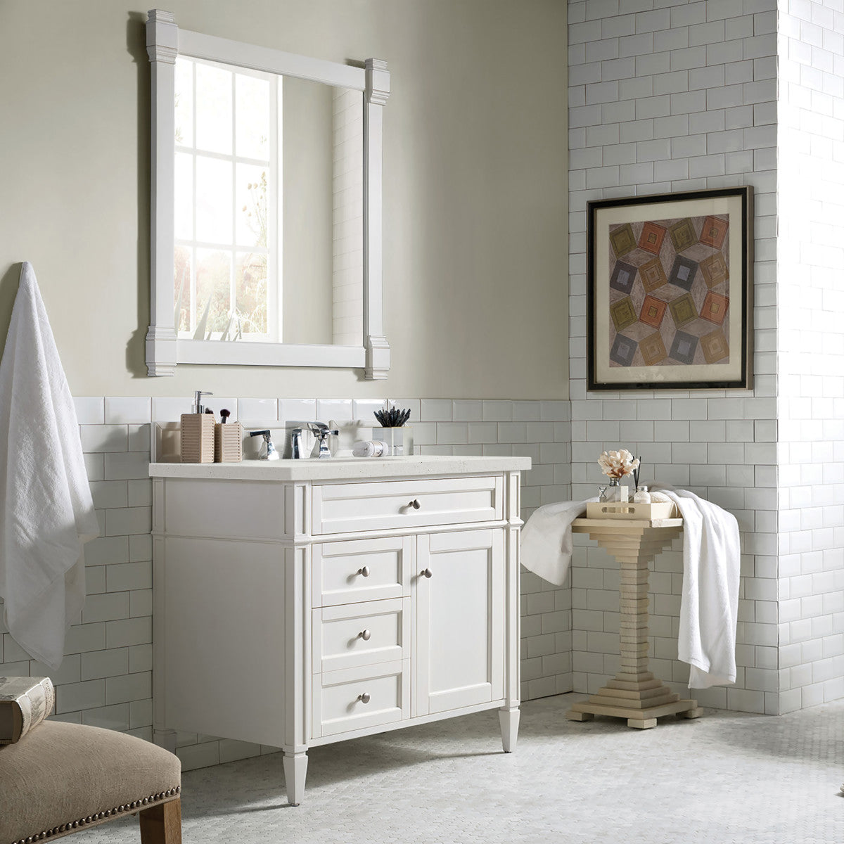 Brittany 36" Single Vanity in Bright White