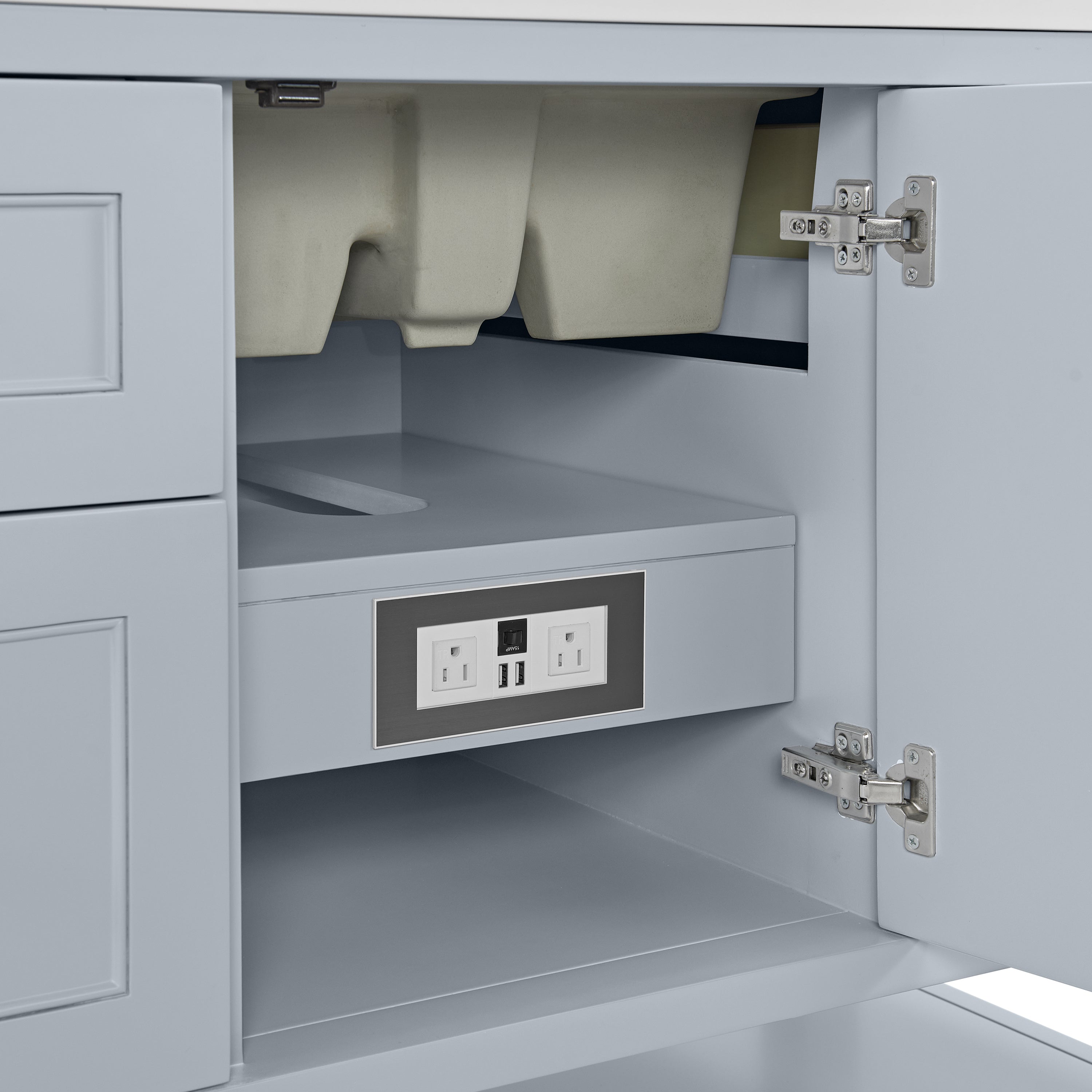 James Martin Breckenridge 60" Single Vanity in Serenity Blue with 3cm Countertop