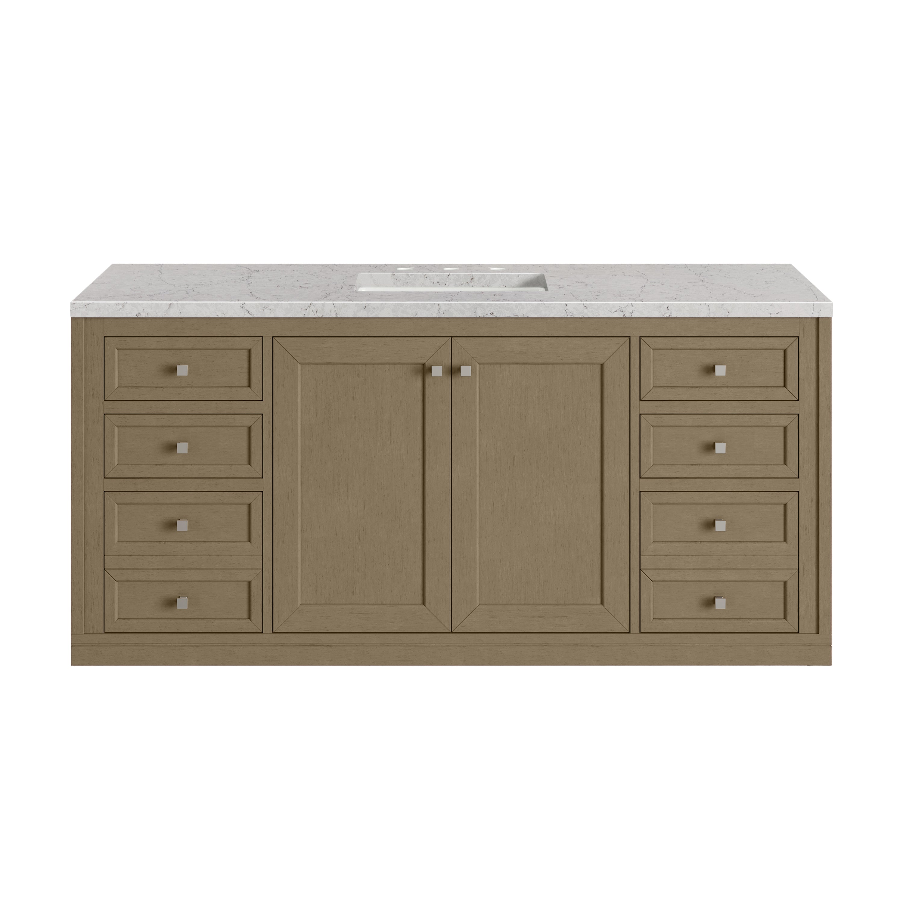 James Martin Chicago 60" Single Vanity in Walnut Whisper with 3cm Countertop